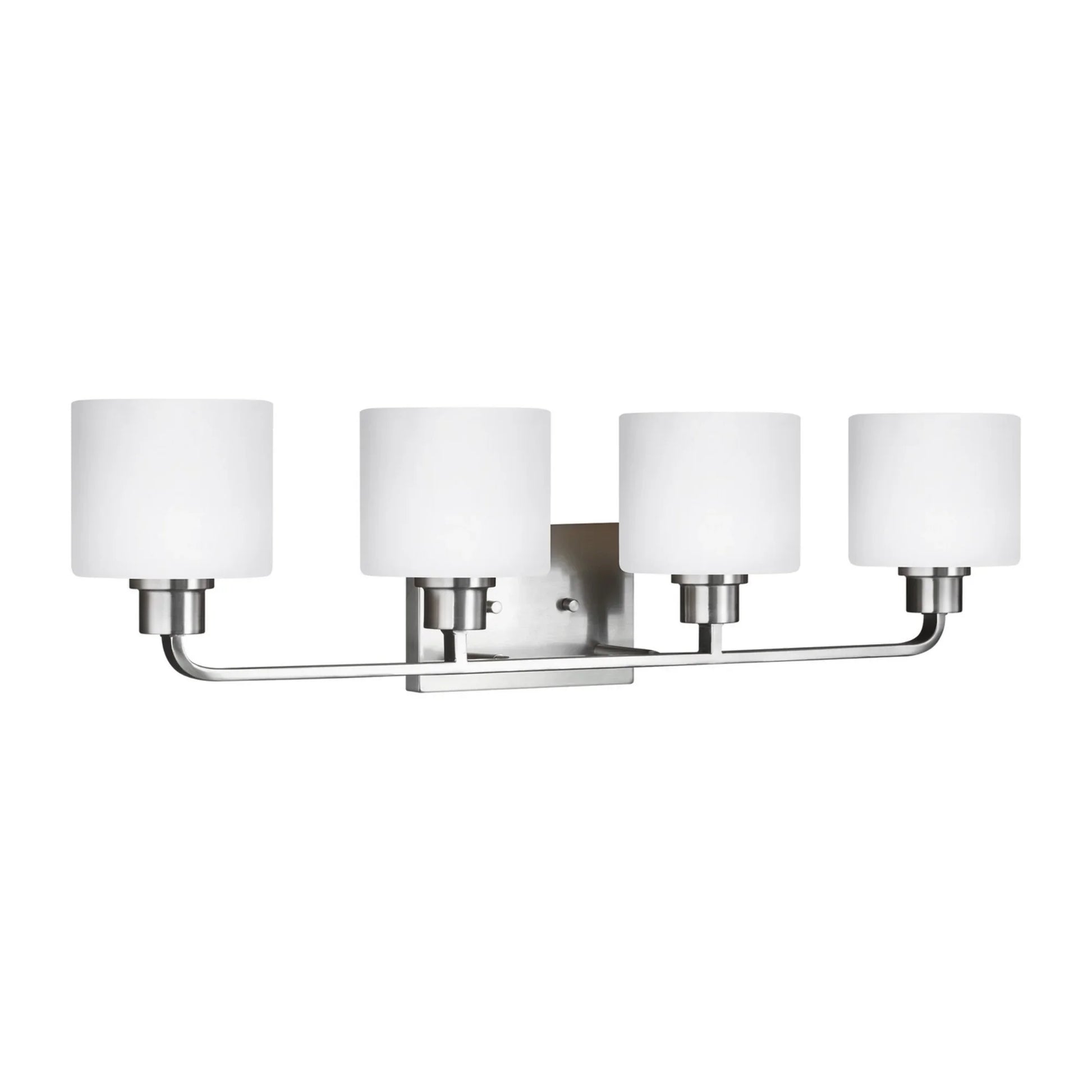Canfield 32" 4-Light LED Bathroom Vanity, Brushed Nickel Finish - Bees Lighting