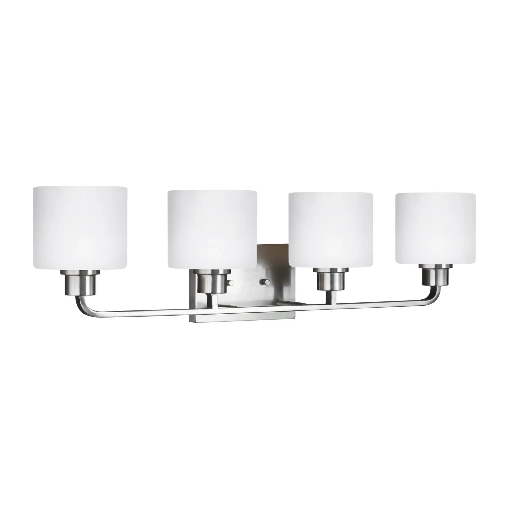 Canfield 32" 4-Light LED Bathroom Vanity, Brushed Nickel Finish - Bees Lighting