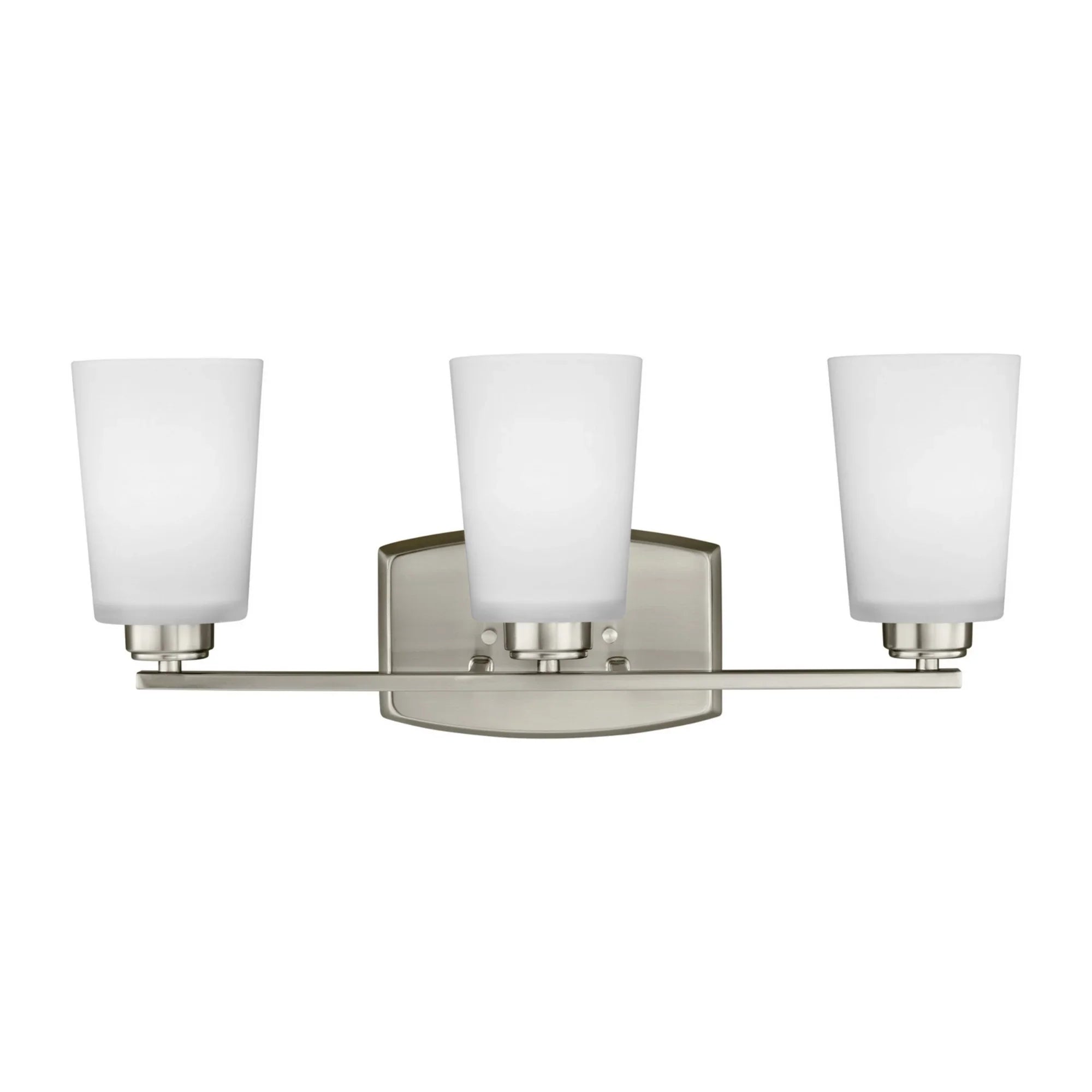 Franport 21" 3-Light LED Bathroom Vanity, Brushed Nickel Finish - Bees Lighting