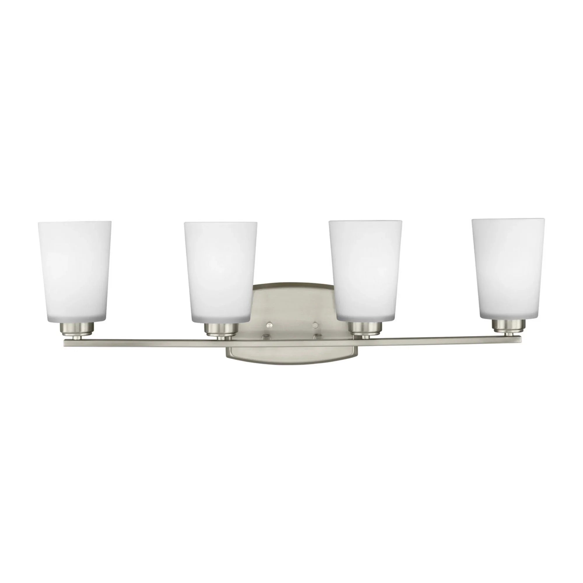 Franport 29" 4-Light LED Bathroom Vanity, Brushed Nickel Finish - Bees Lighting