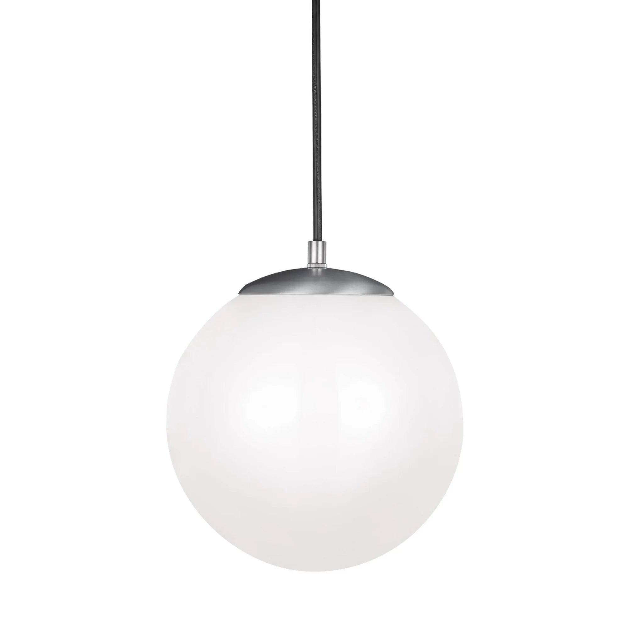Leo Hanging Globe 10" Integrated LED Medium Pendant, Satin Aluminum Finish - Bees Lighting