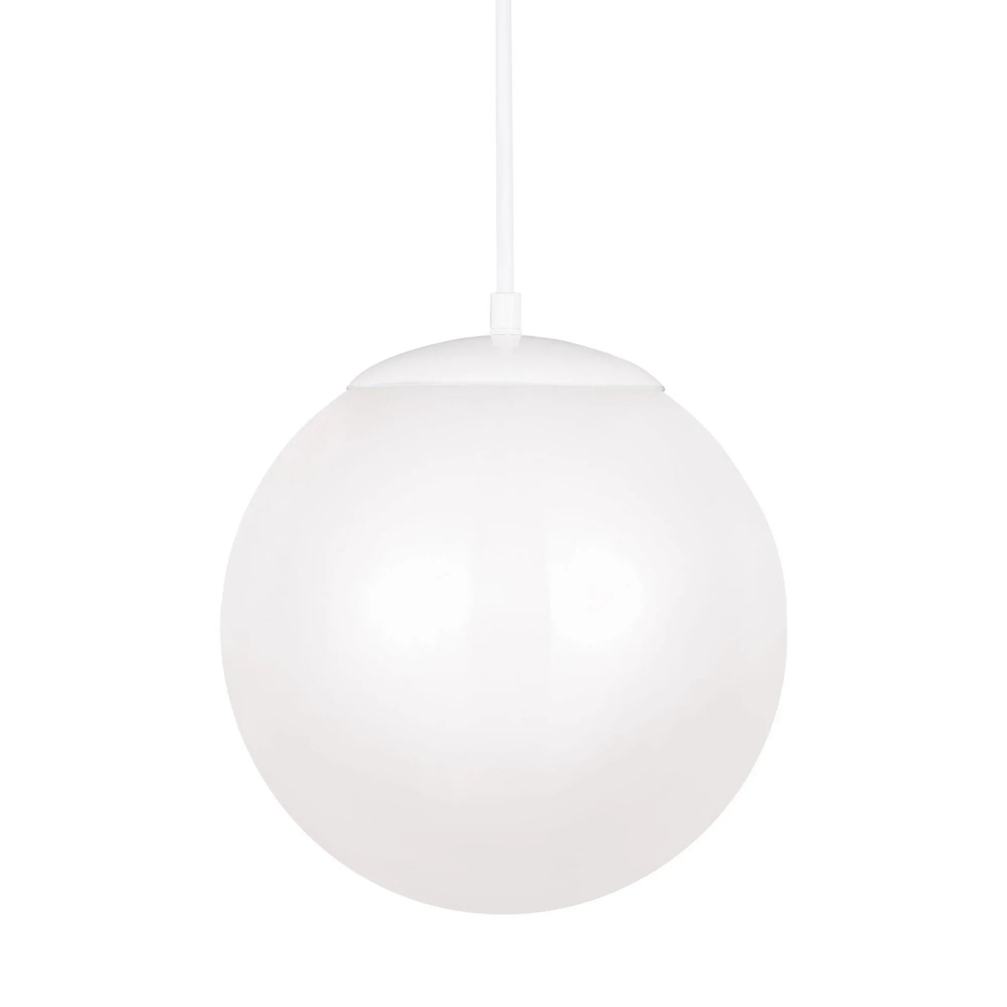Leo Hanging Globe 12" Integrated LED Large Pendant, White Finish - Bees Lighting