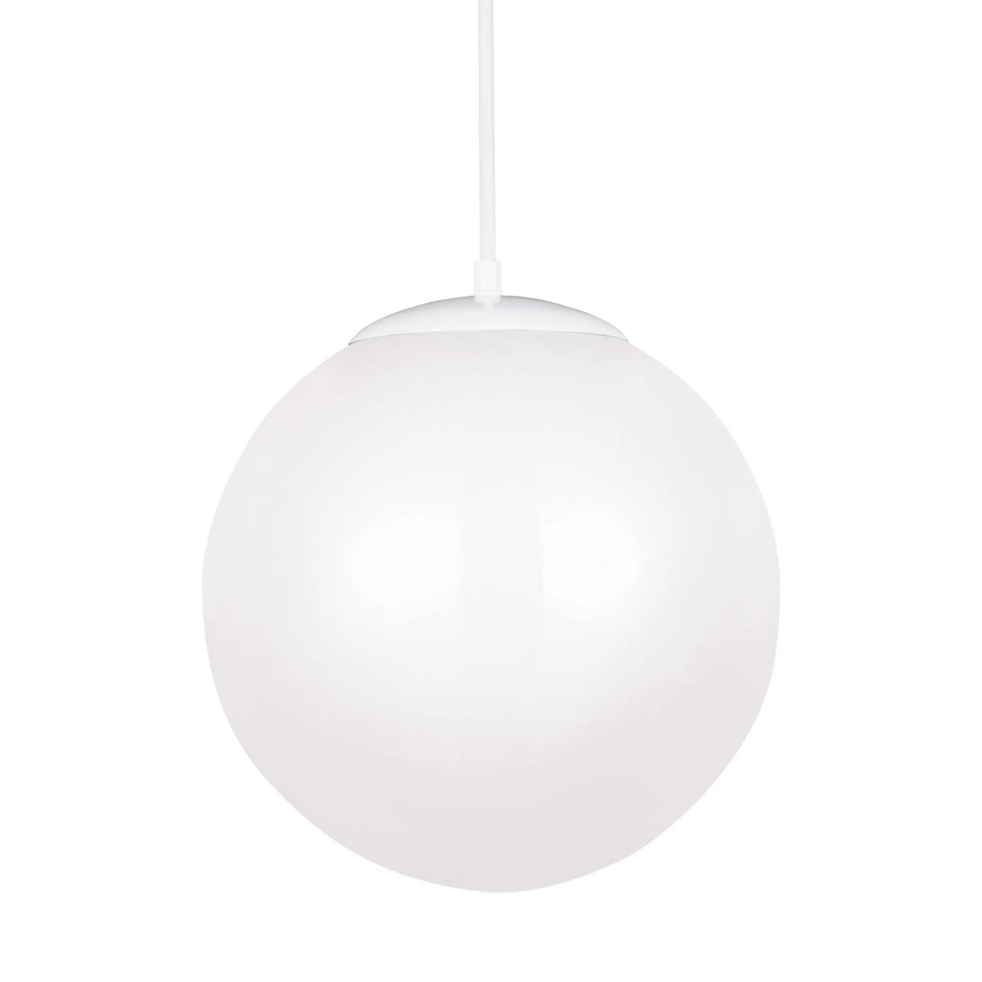 Leo Hanging Globe 14" Integrated LED X-Large Pendant, White Finish - Bees Lighting