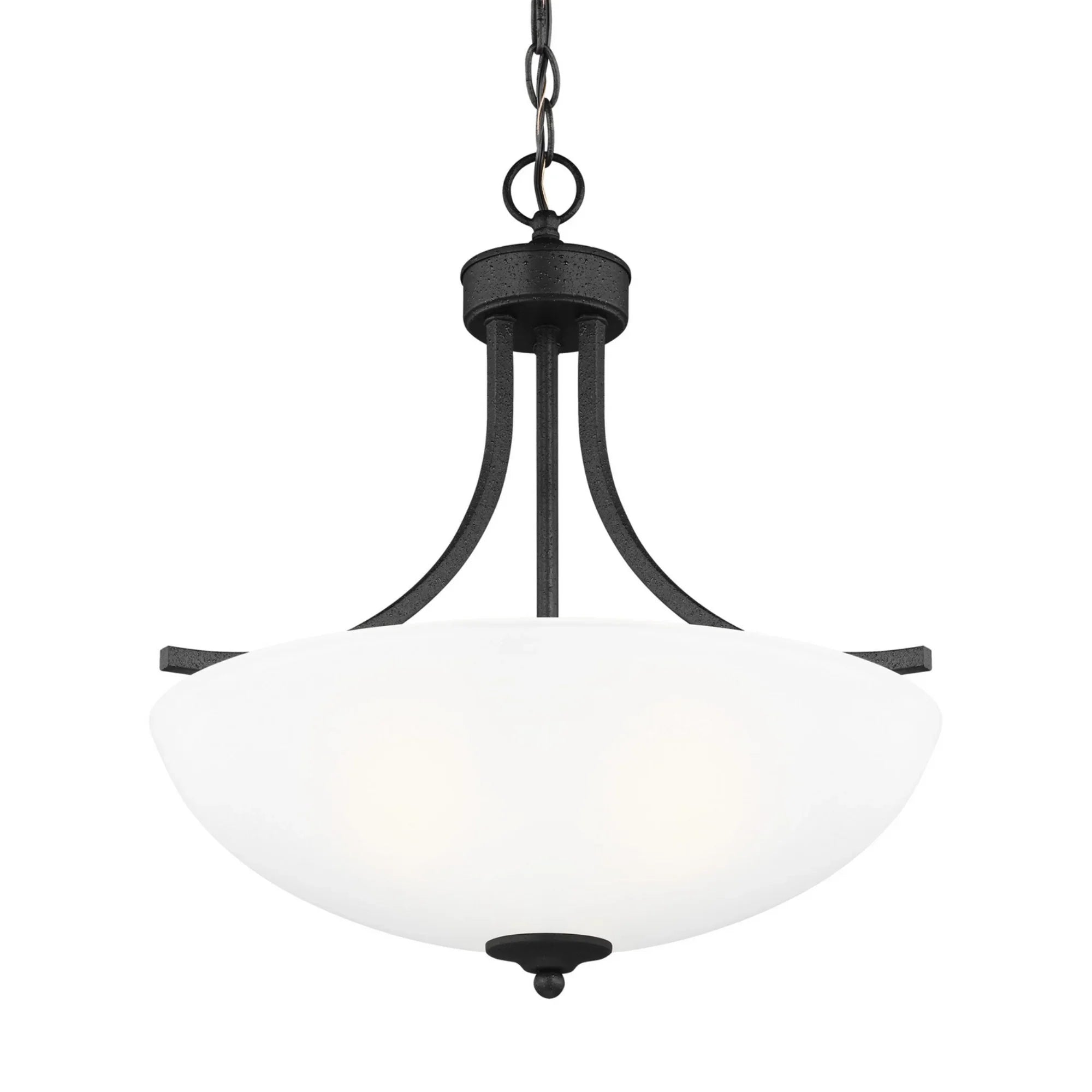 Geary 19" Medium 3-Light LED Pendant, Midnight Black Finish - Bees Lighting