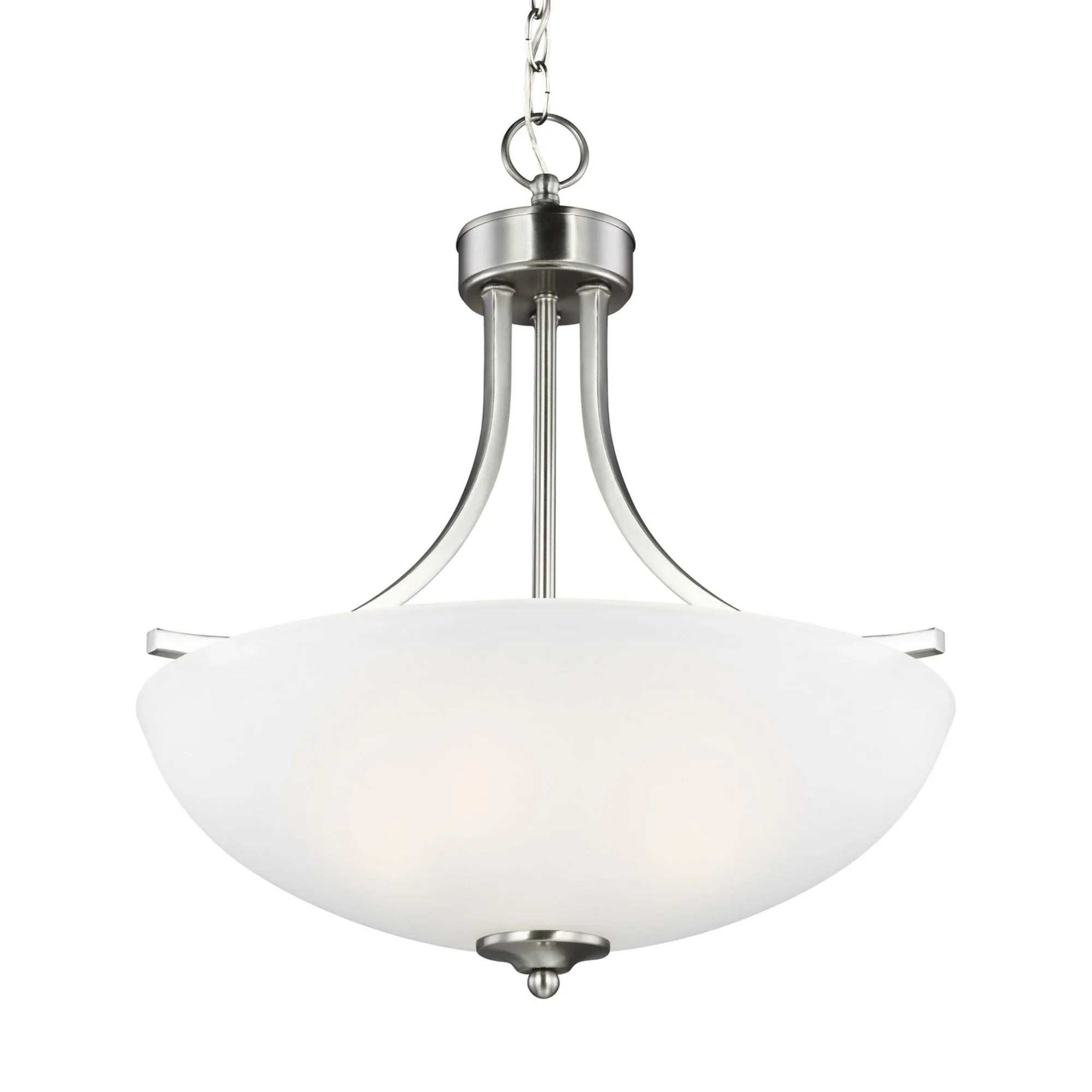 Geary 19" Medium 3-Light LED Pendant, Brushed Nickel Finish - Bees Lighting