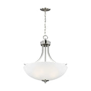 Geary 19" Medium 3-Light LED Pendant, Brushed Nickel Finish - Bees Lighting