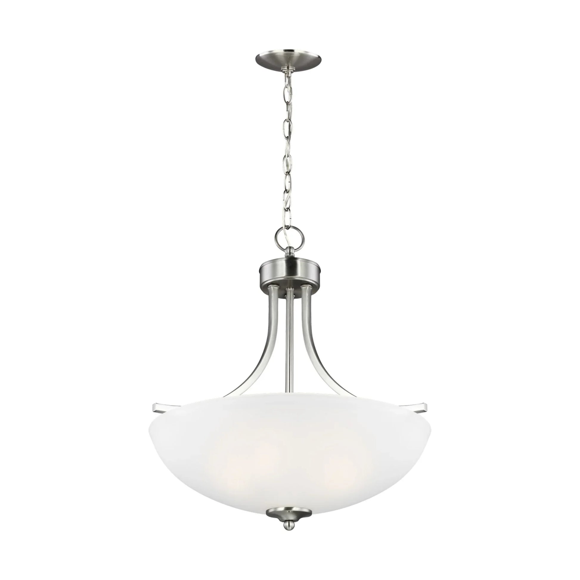 Geary 19" Medium 3-Light LED Pendant, Brushed Nickel Finish - Bees Lighting