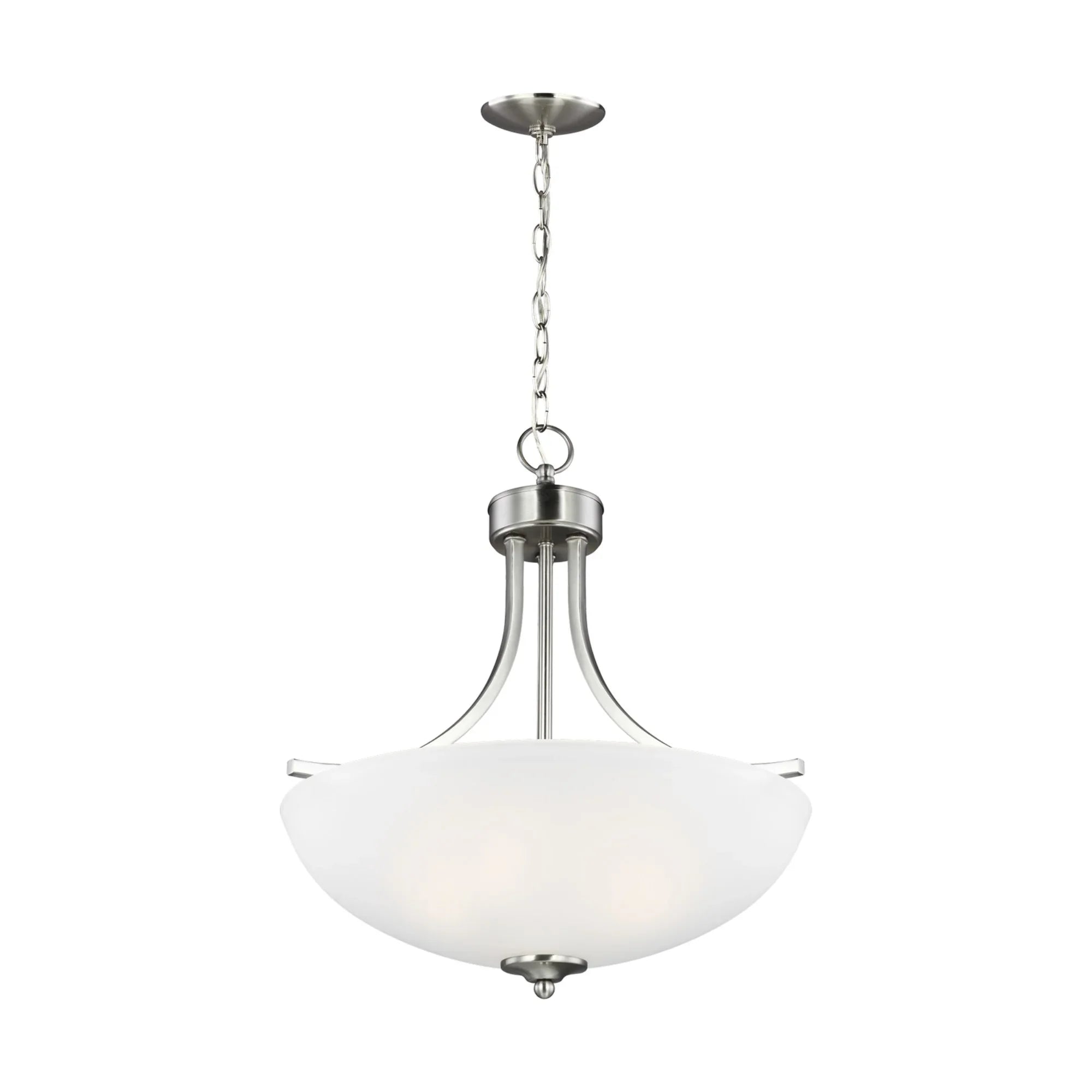 Geary 19" Medium 3-Light LED Pendant, Brushed Nickel Finish - Bees Lighting