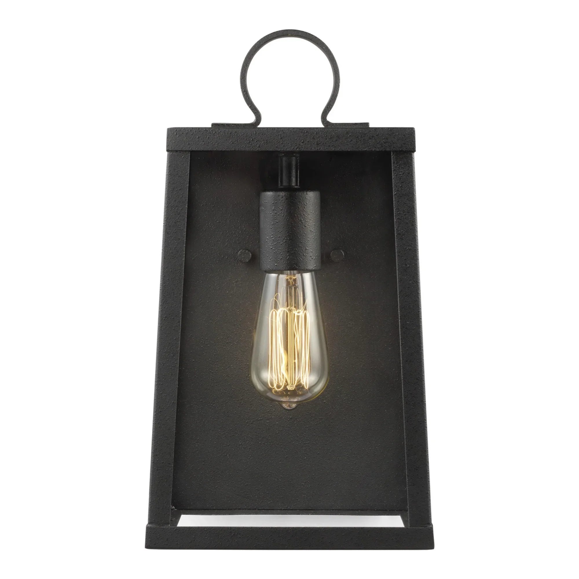 Marinus 14" Medium Wall Lantern, Black Finish - Bees Lighting