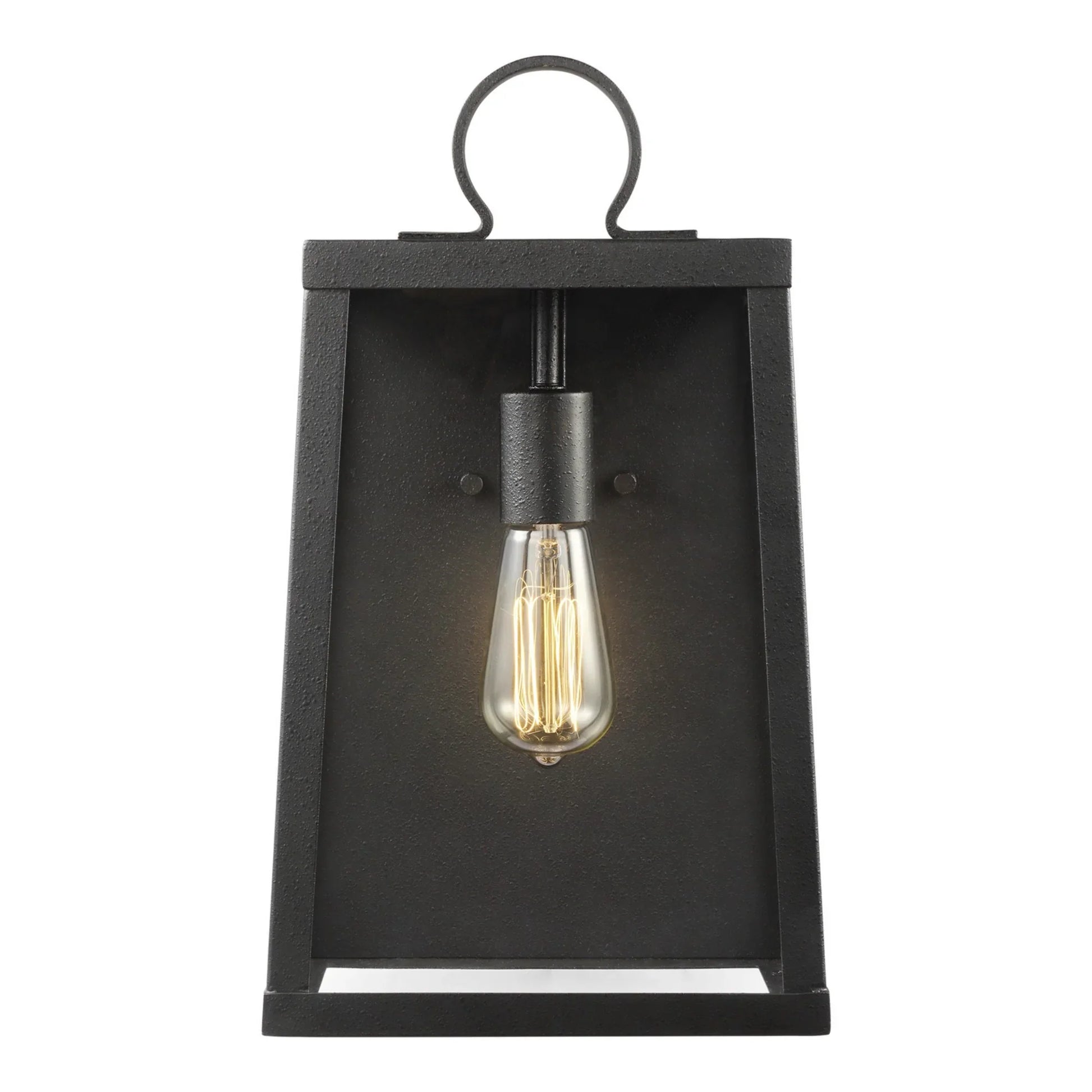 Marinus 16" Large Wall Lantern, Black Finish - Bees Lighting