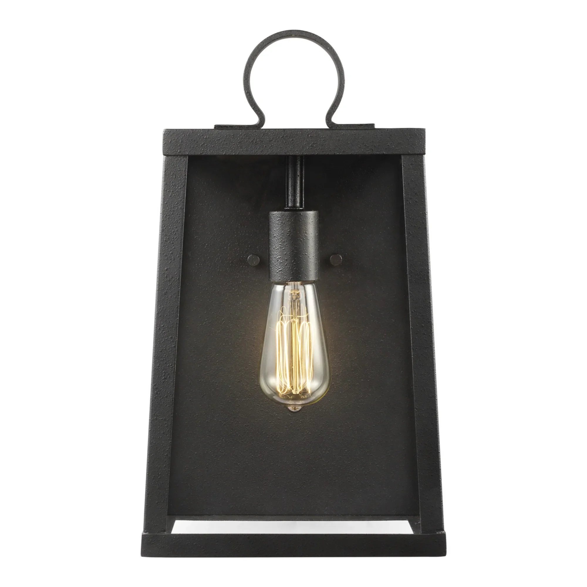 Marinus 16" Large Wall Lantern, Black Finish - Bees Lighting