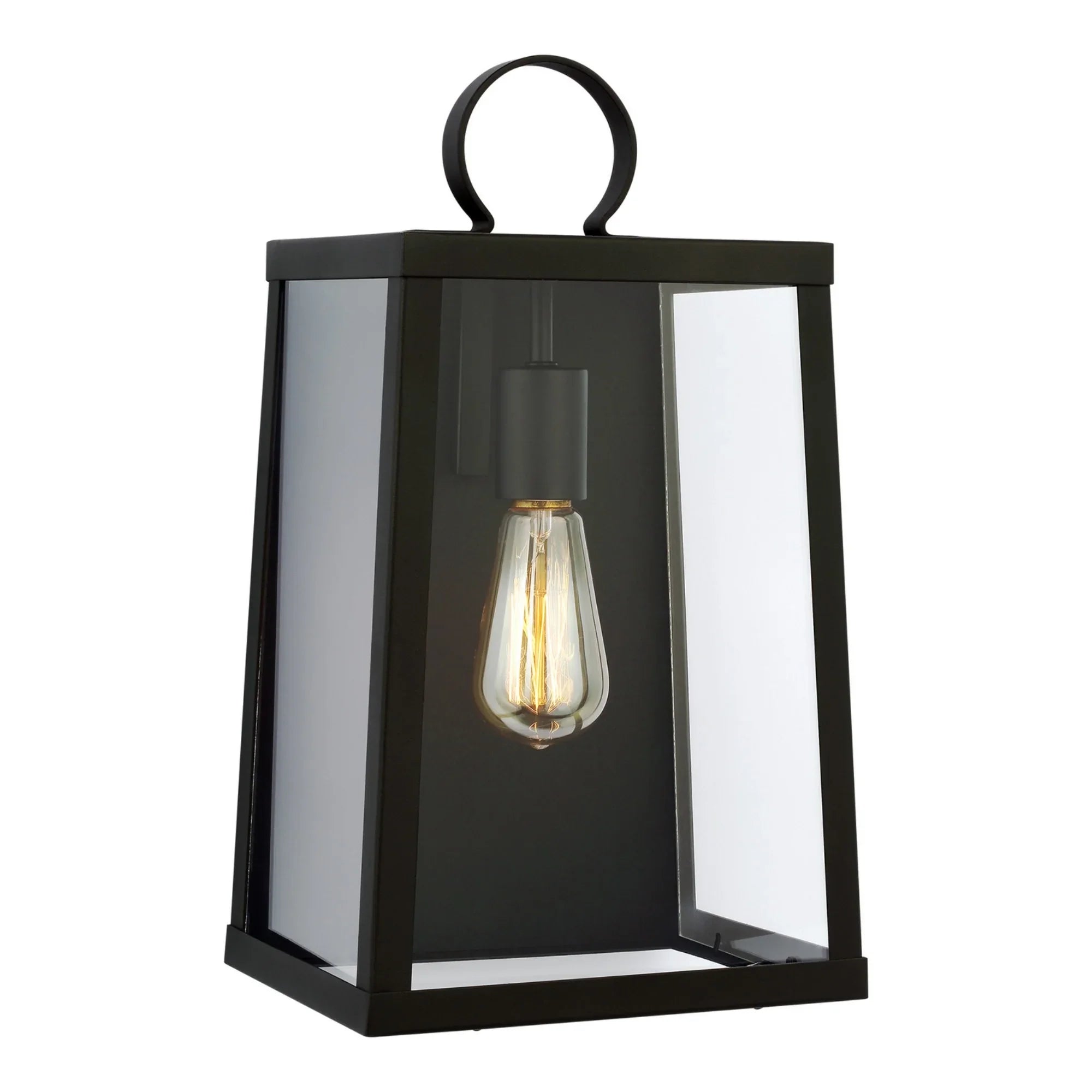 Marinus 16" Large Wall Lantern, Black Finish - Bees Lighting