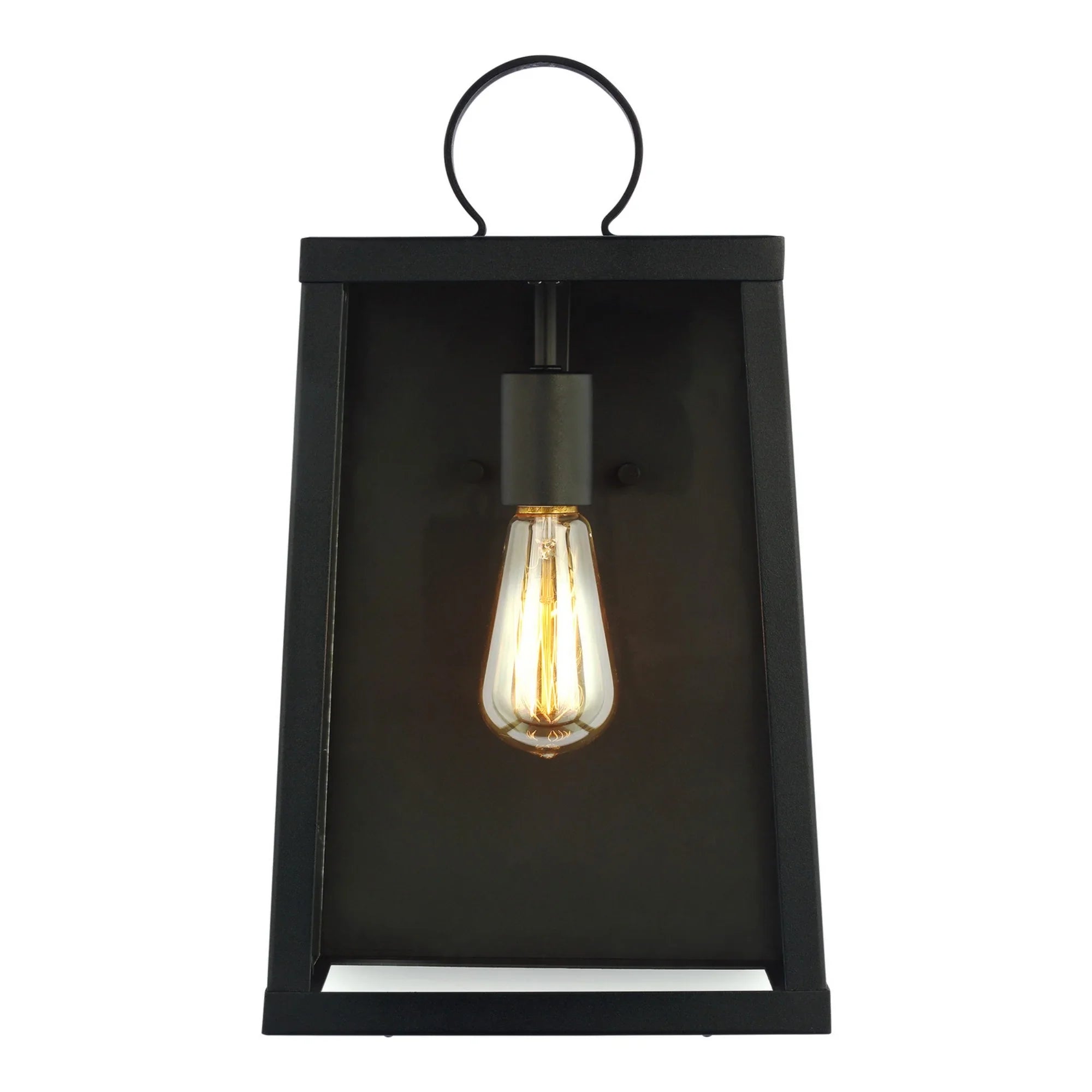 Marinus 16" Large Wall Lantern, Black Finish - Bees Lighting