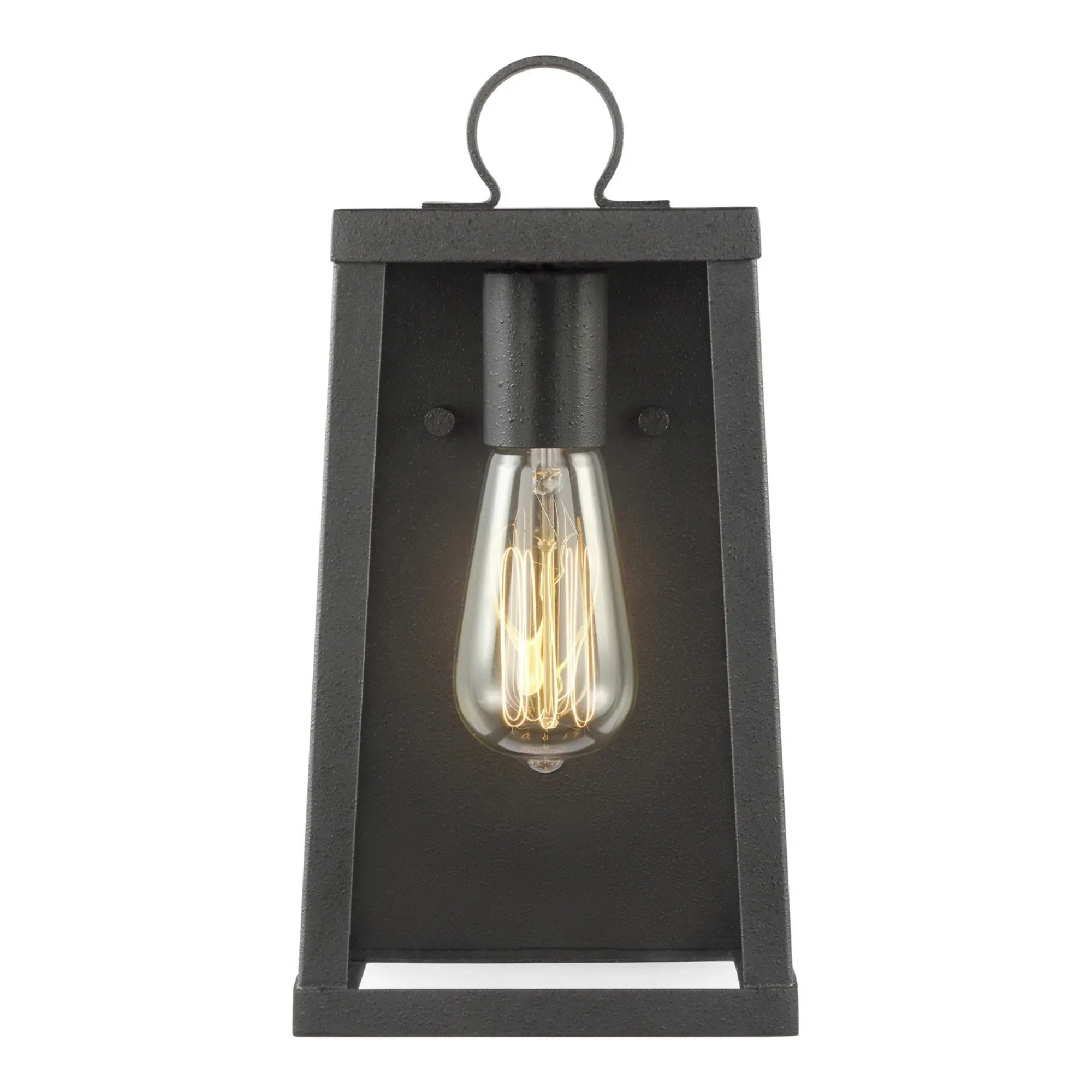 Marinus 12" Small Wall Lantern, Black Finish - Bees Lighting