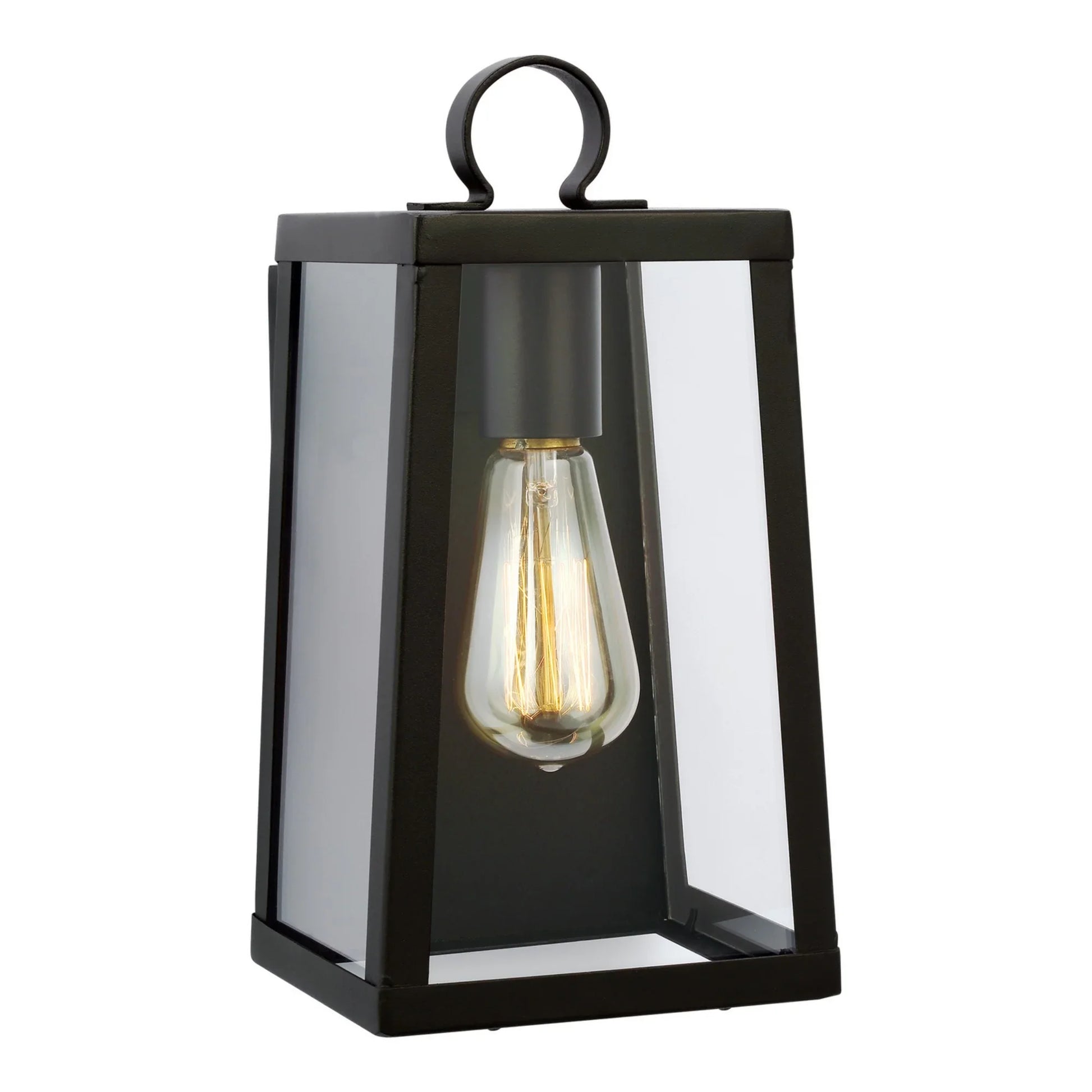 Marinus 12" Small Wall Lantern, Black Finish - Bees Lighting