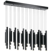 Soho 36" LED Linear Chandelier, Black Finish - Bees Lighting