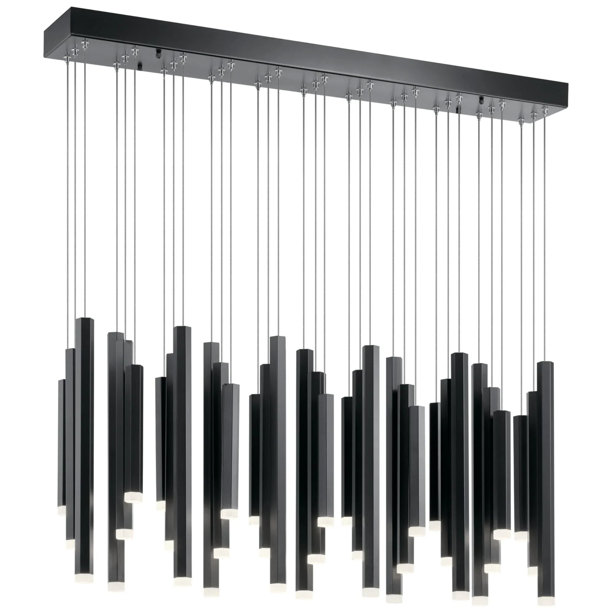Soho 36" LED Linear Chandelier, Black Finish - Bees Lighting