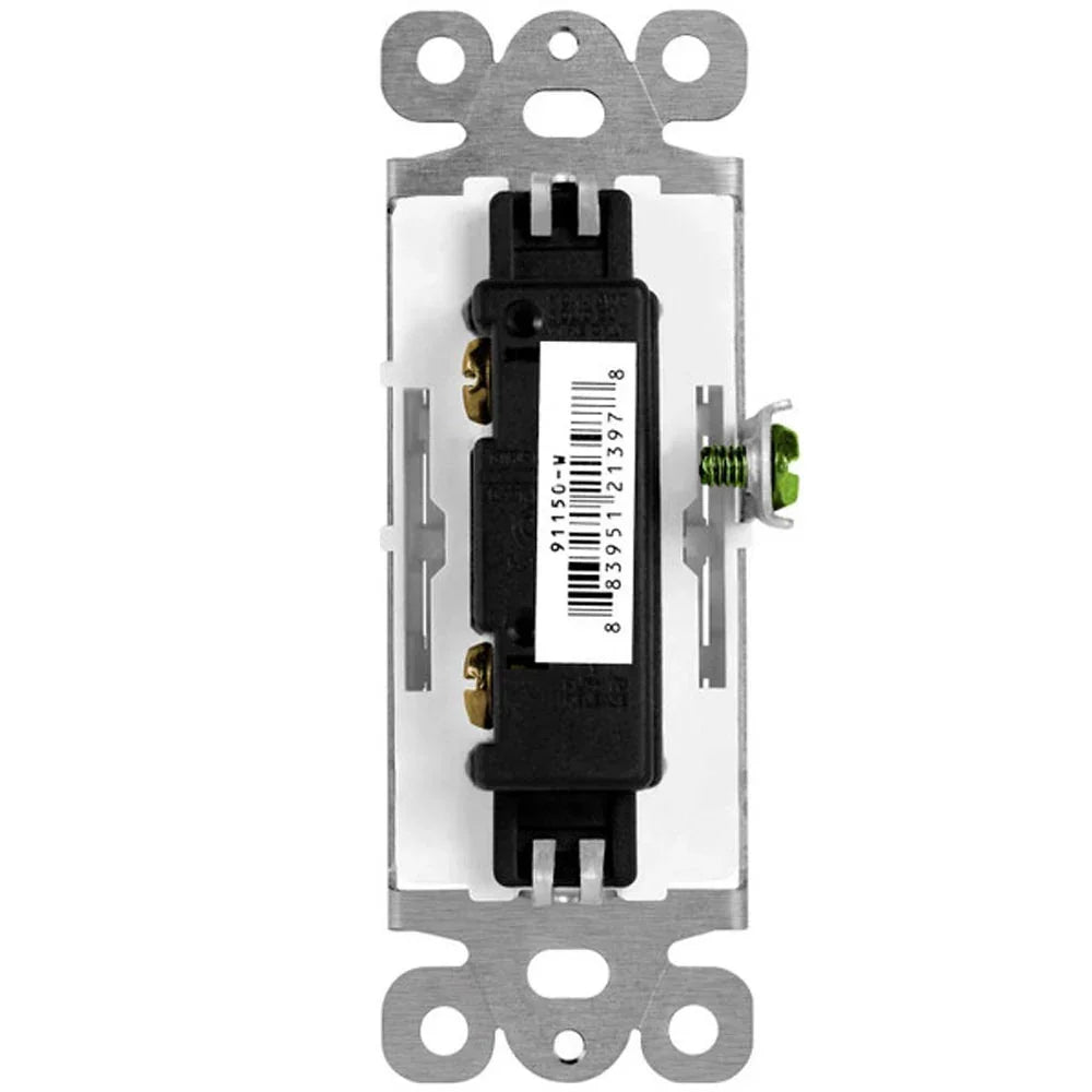 Deco 15 amp Single-Pole Switch, White - Bees Lighting