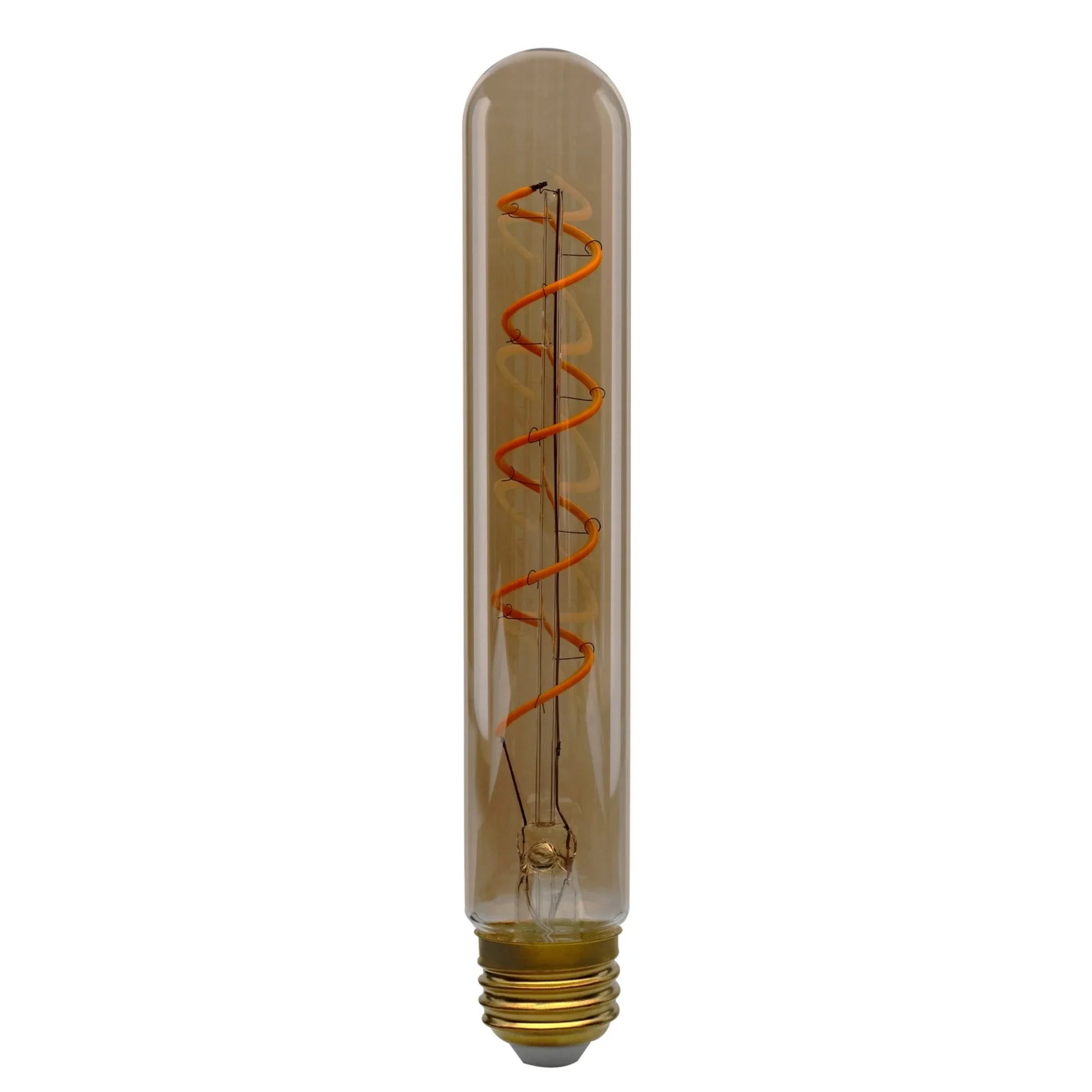 T9 LED Single Tube Spiral Vintage Bulb, 5 Watts, 240 Lumens, 2000K, E26 Base, Amber Finish - Bees Lighting