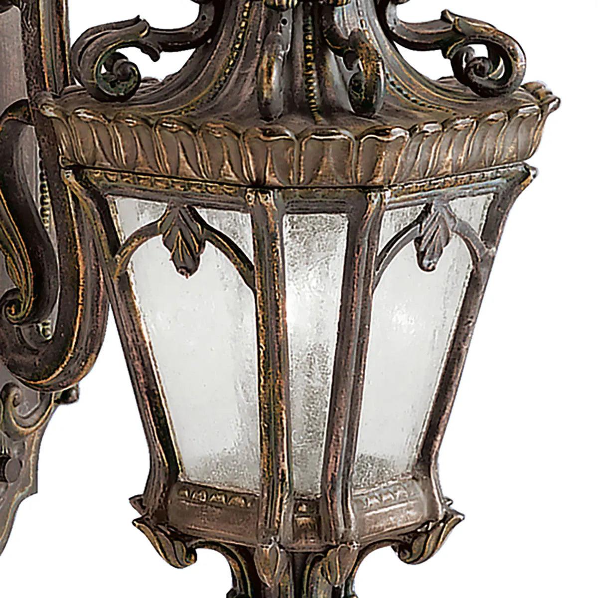 Tournai 24 In 2-Lights Outdoor Wall Light With Clear Seeded Glass, Bronze Finish - Bees Lighting