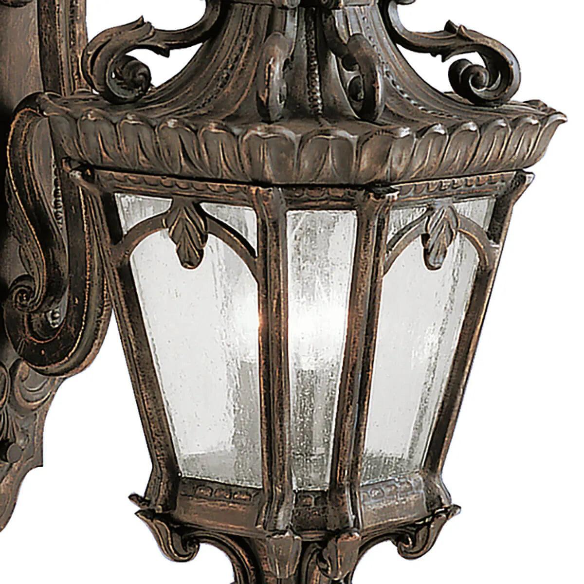 Tournai 29 In 3-Lights Outdoor Wall Light With Clear Seeded Glass, Bronze Finish - Bees Lighting