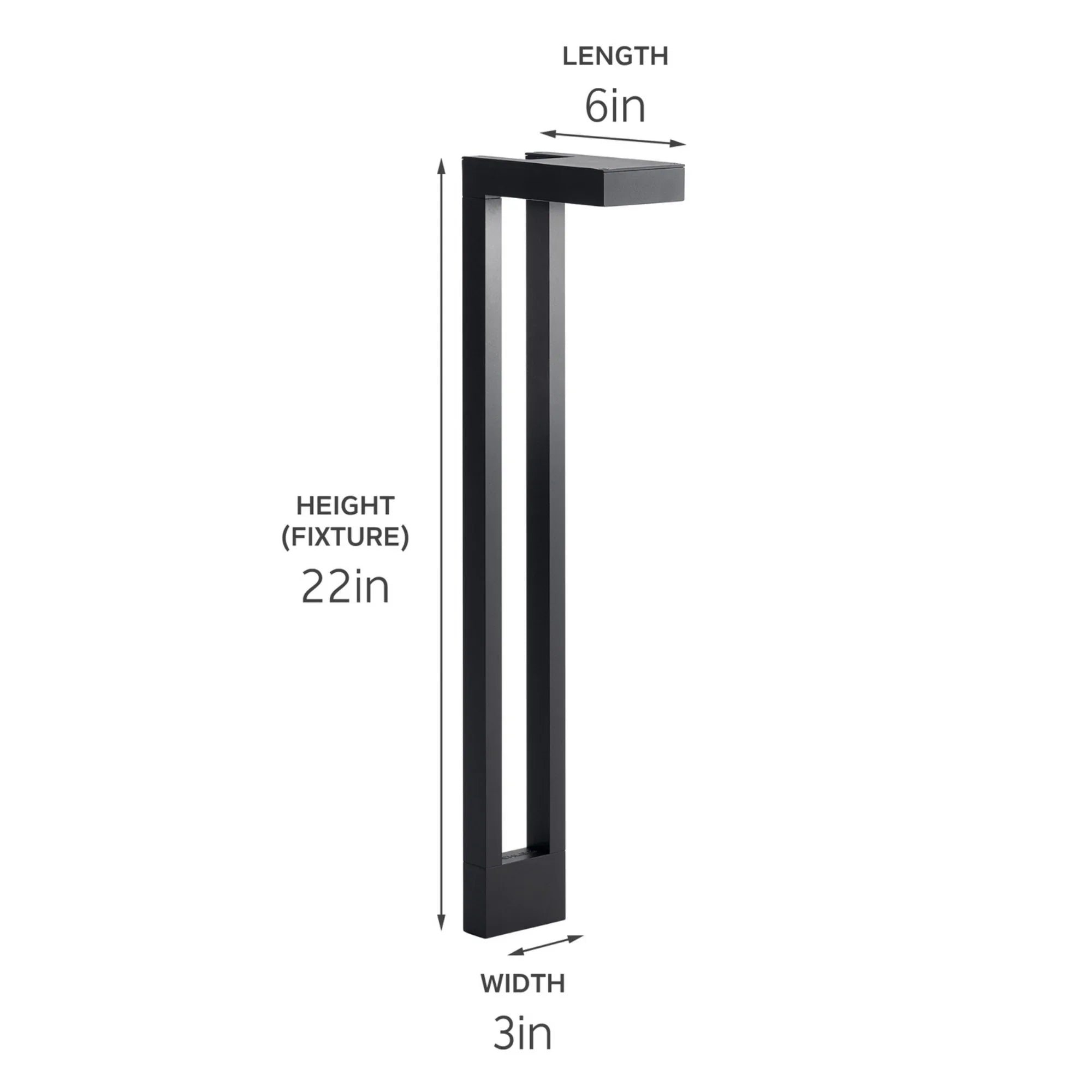 LED Two Arm Path Light, Textured Black - Bees Lighting