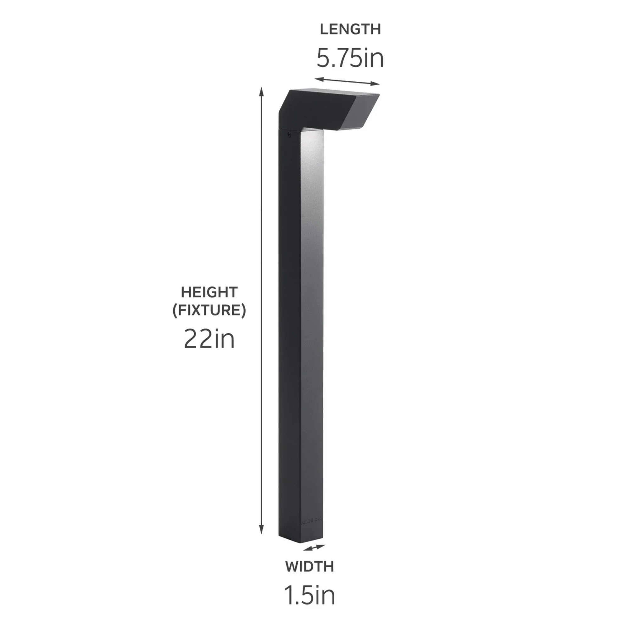 LED Right Angle Path Light, Textured Black - Bees Lighting