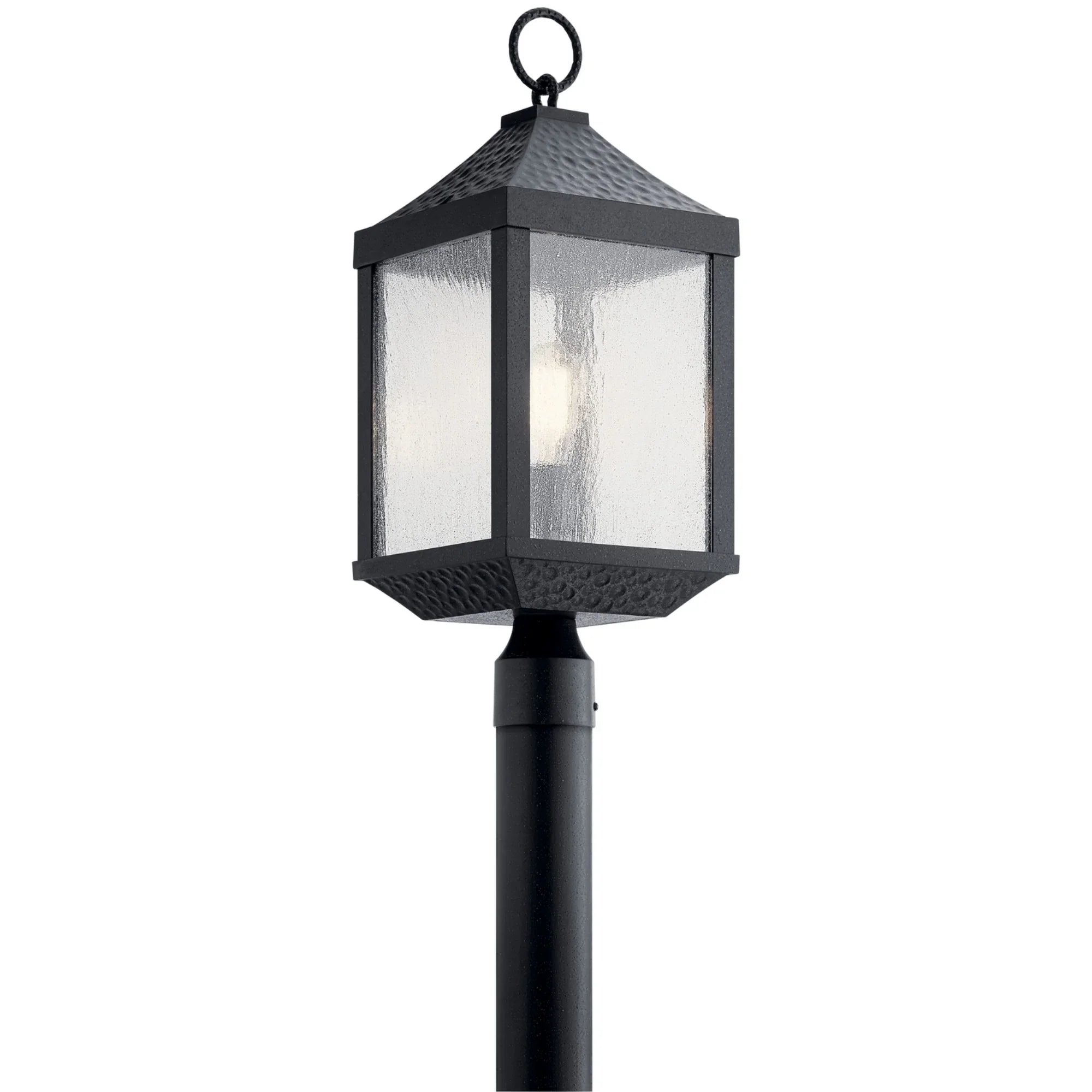 Springfield 23" Outdoor Post Light, Distressed Black Finish - Bees Lighting