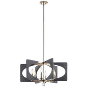 Alscar 28" 6-Light Chandelier, Driftwood Grey Finish - Bees Lighting