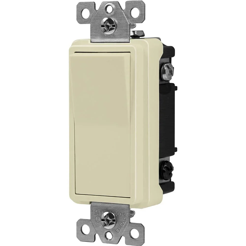 Deco 4-Way 15 Amp Rocker Switch, Ivory - Bees Lighting