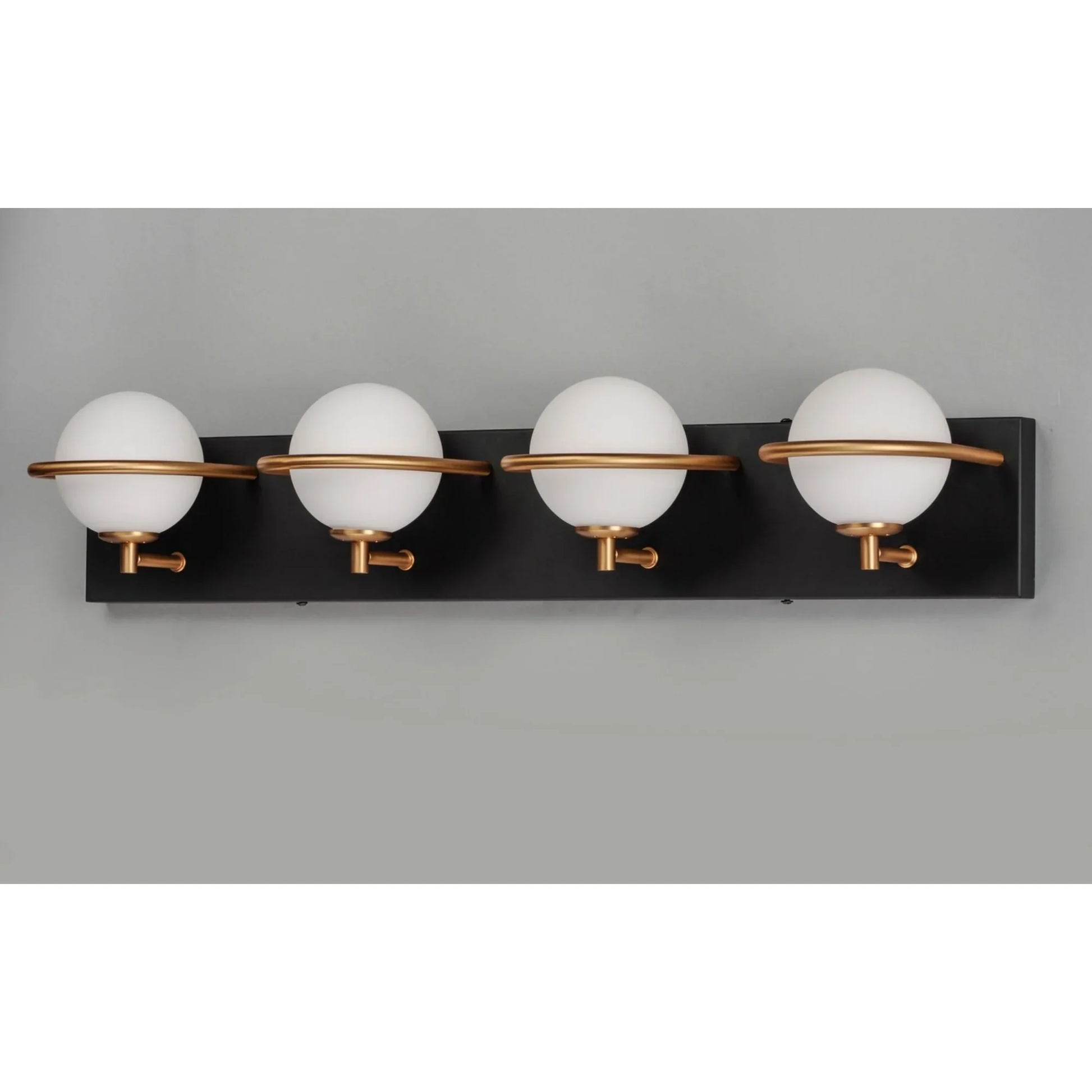 Revolve 27" LED Bath Vanity, Black & Gold Finish - Bees Lighting