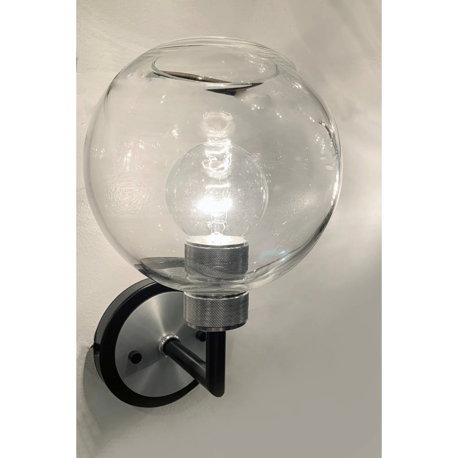 Vessel 12" Bath Vanity, Black & Brushed Aluminum Finish - Bees Lighting