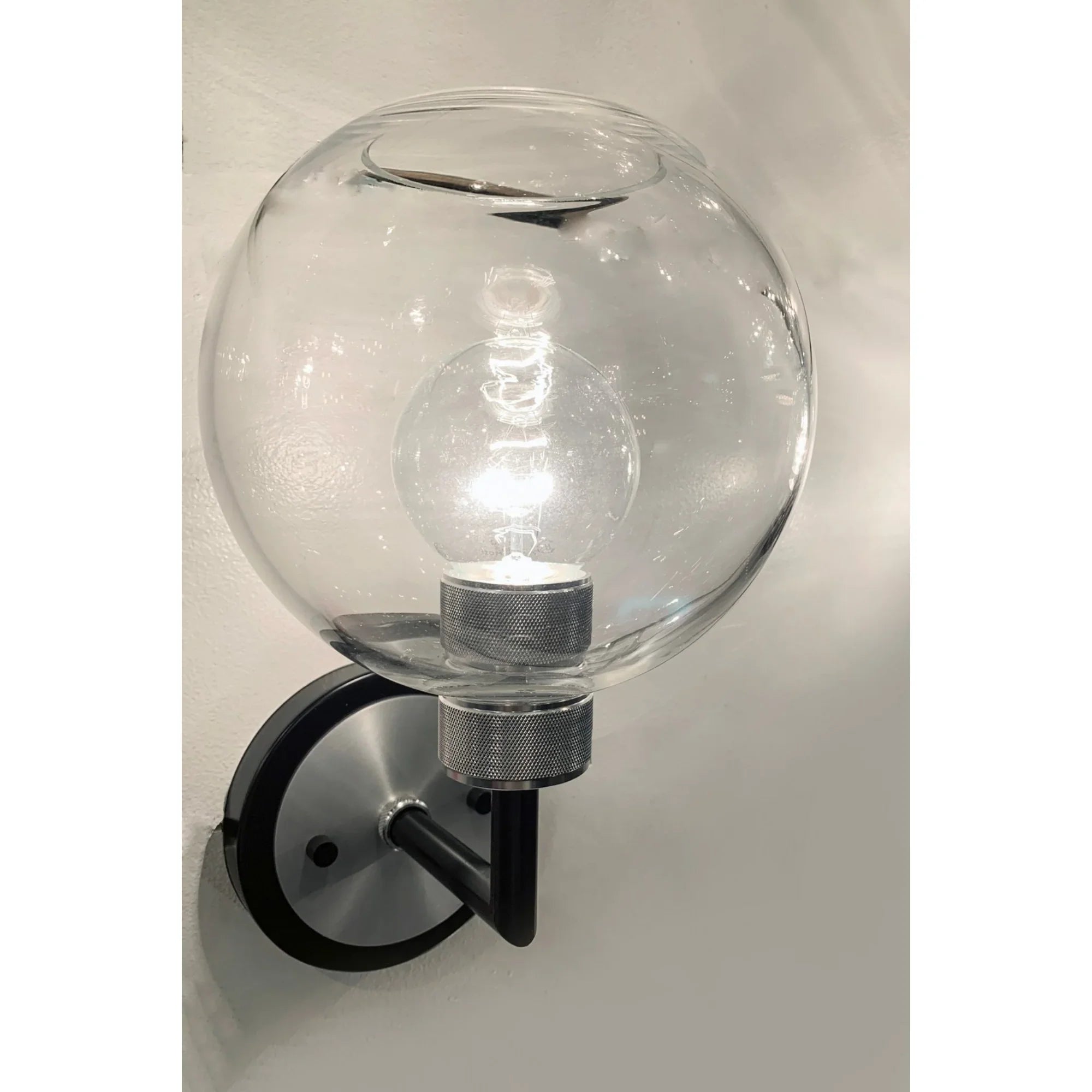 Vessel 12" Bath Vanity, Black & Brushed Aluminum Finish - Bees Lighting