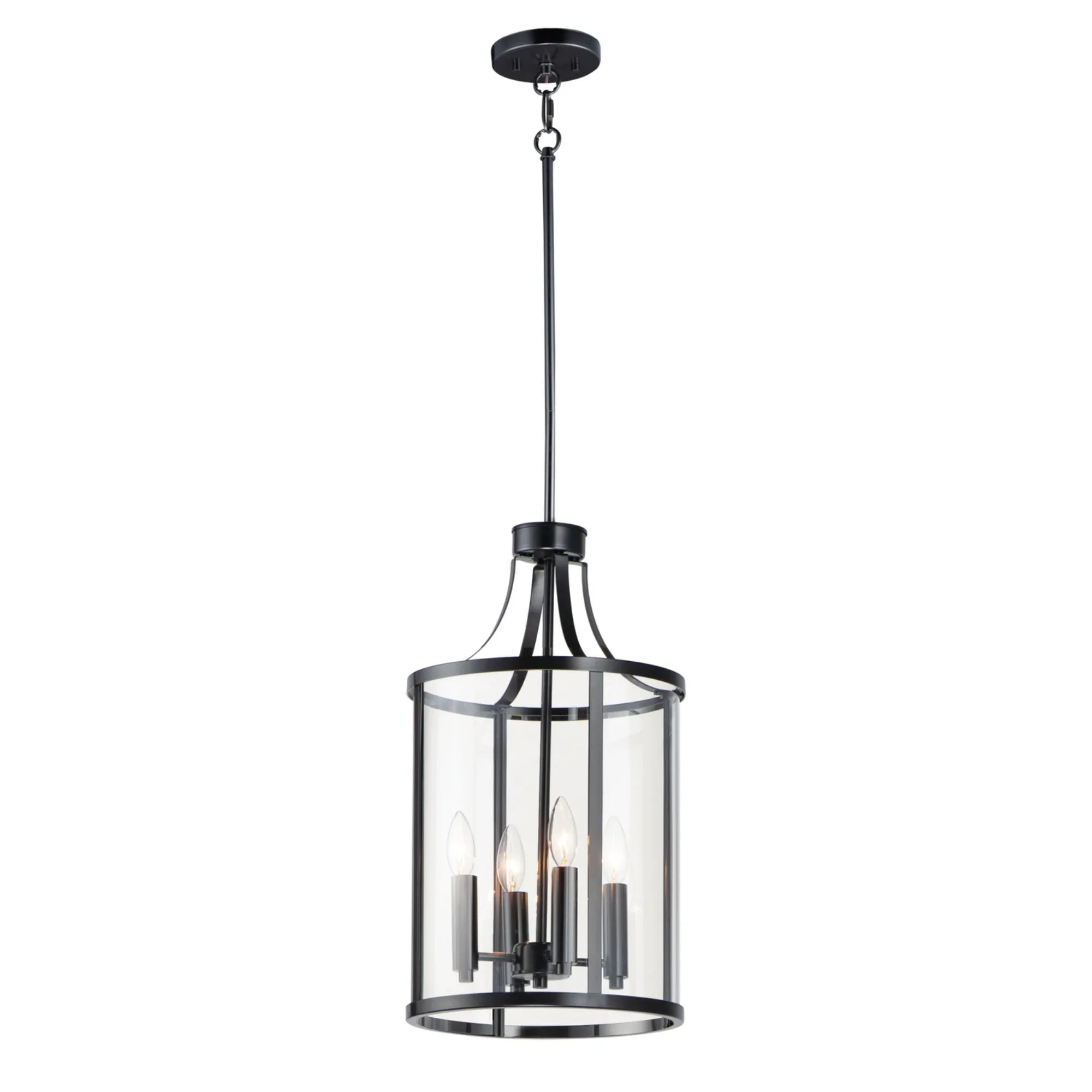 Sentinel 22" 4-Light Pendant, Black Finish - Bees Lighting