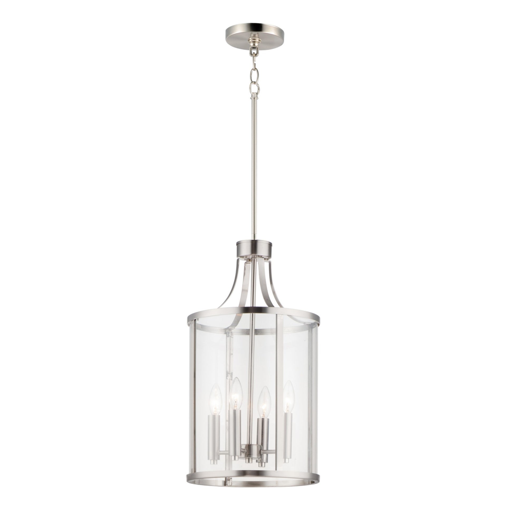 Sentinel 22" 4-Light Pendant, Satin Nickel Finish - Bees Lighting