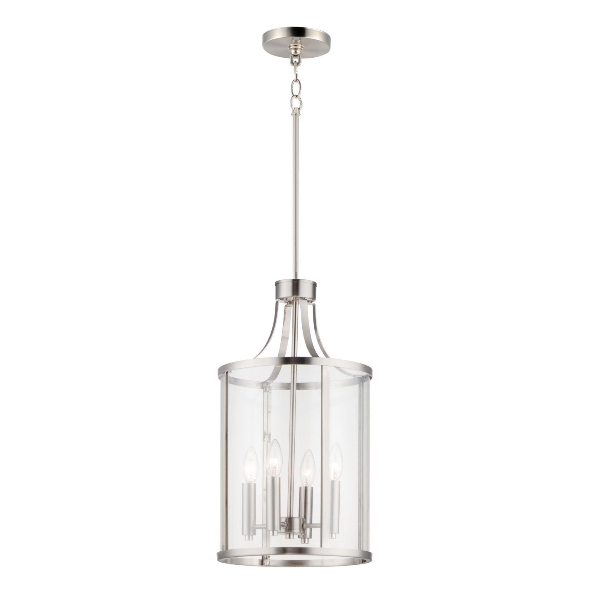 Sentinel 22" 4-Light Pendant, Satin Nickel Finish - Bees Lighting