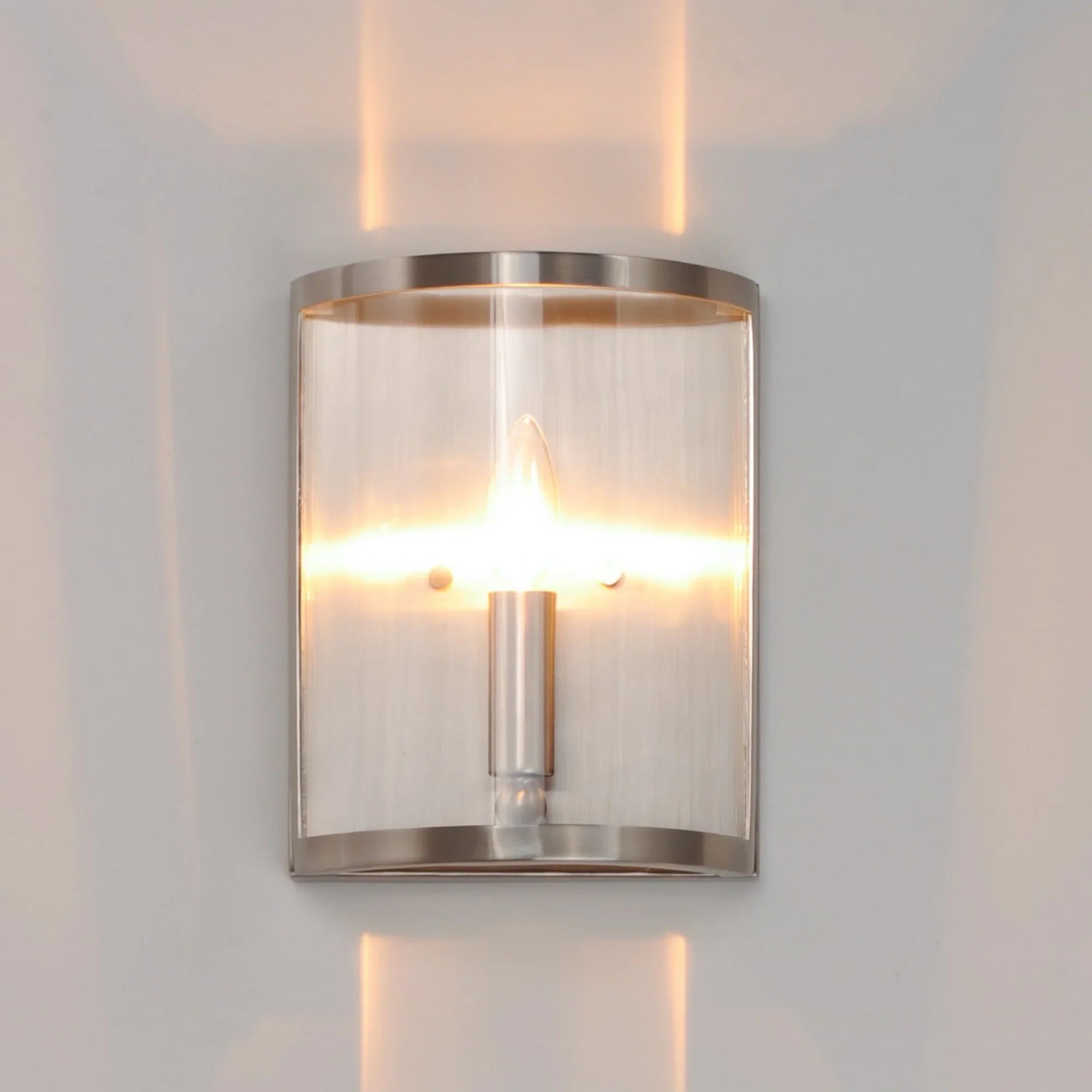 Sentinel 10" Wall Sconce, Satin Nickel Finish - Bees Lighting