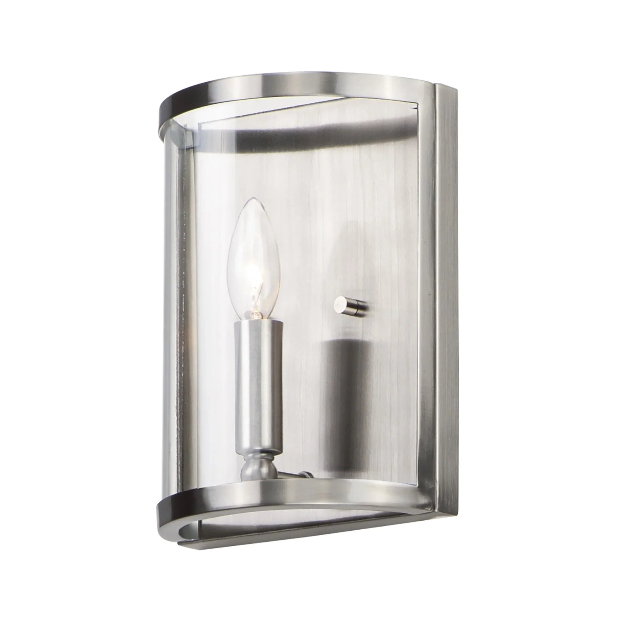 Sentinel 10" Wall Sconce, Satin Nickel Finish - Bees Lighting