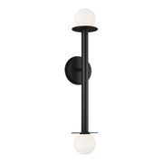 Nodes 24" Double Sconce, Midnight Black Finish - Bees Lighting