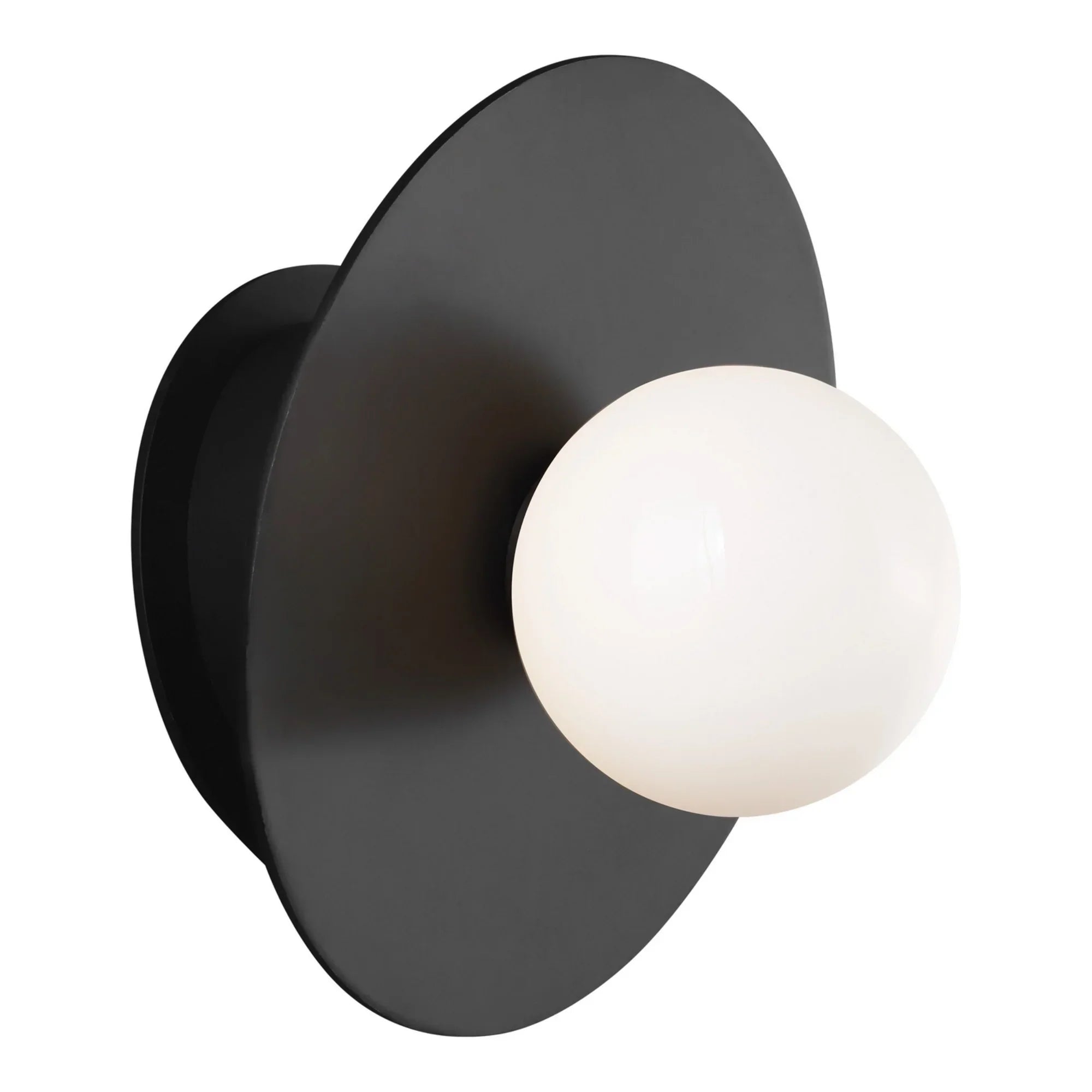 Nodes 8" Angled Sconce, Midnight Black Finish - Bees Lighting