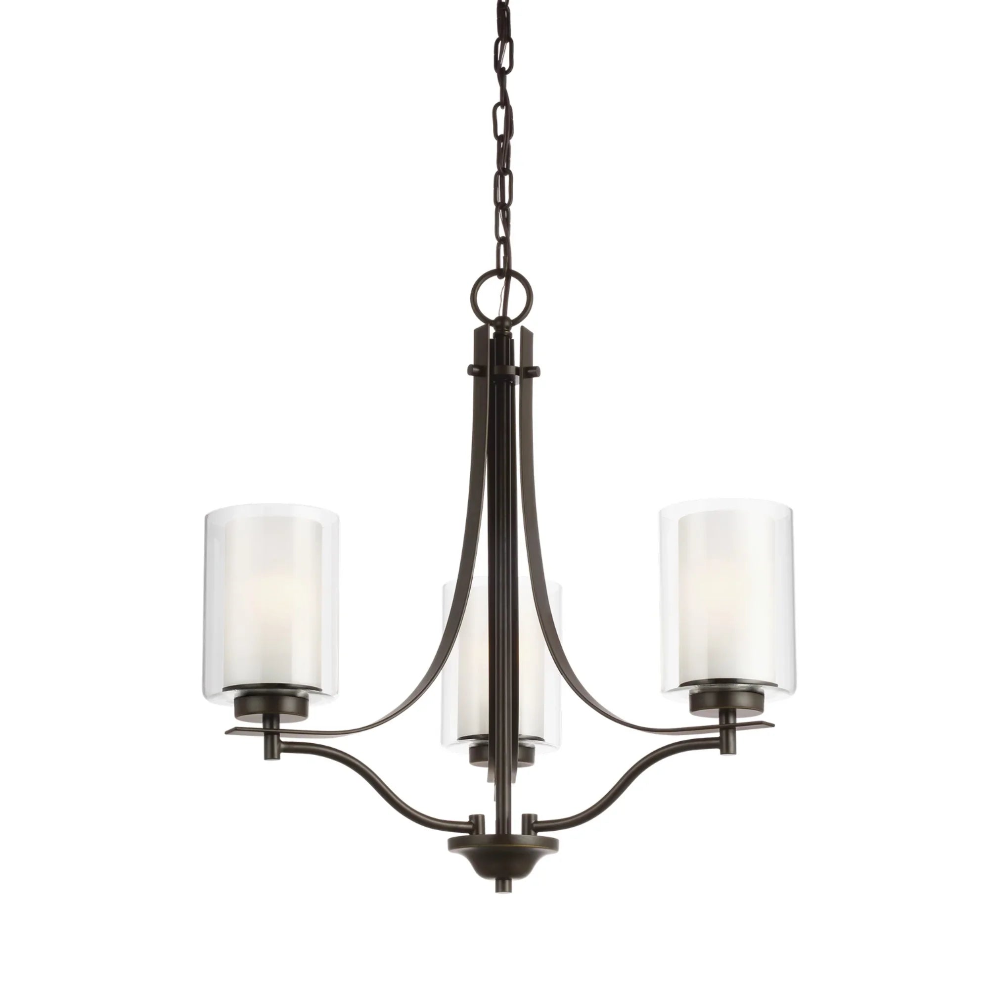 Elmwood Park 21" 3-Light LED Chandelier, Bronze Finish - Bees Lighting