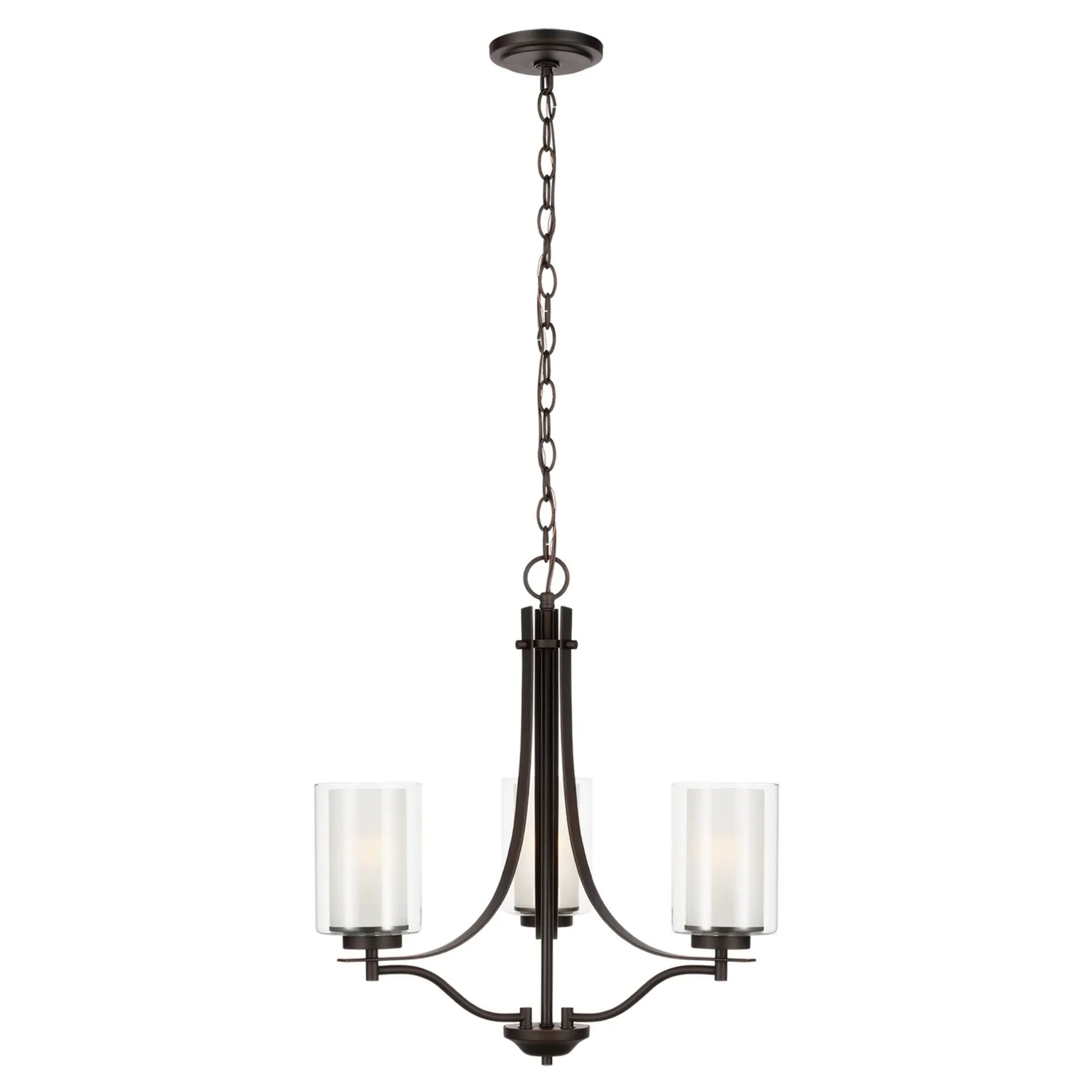 Elmwood Park 21" 3-Light LED Chandelier, Bronze Finish - Bees Lighting