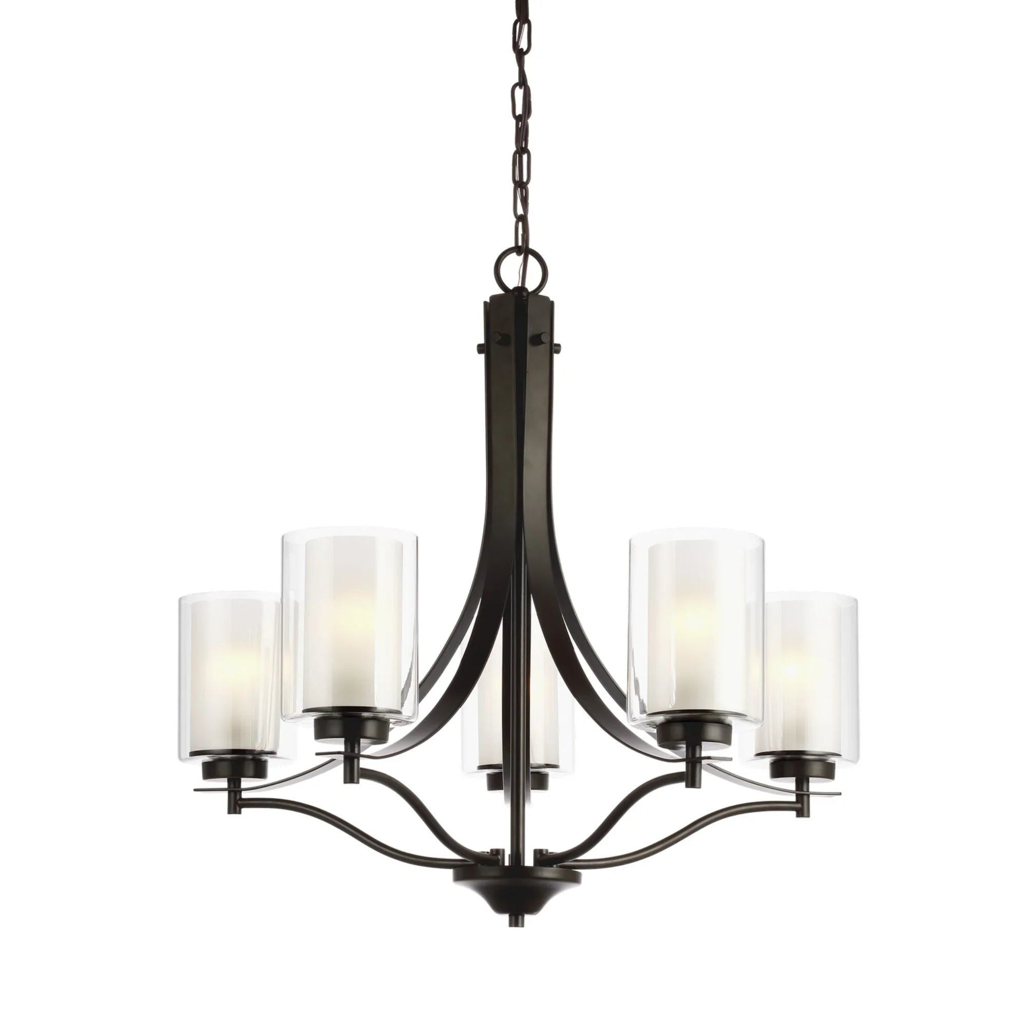 Elmwood Park 26" 5-Light LED Chandelier, Bronze Finish - Bees Lighting