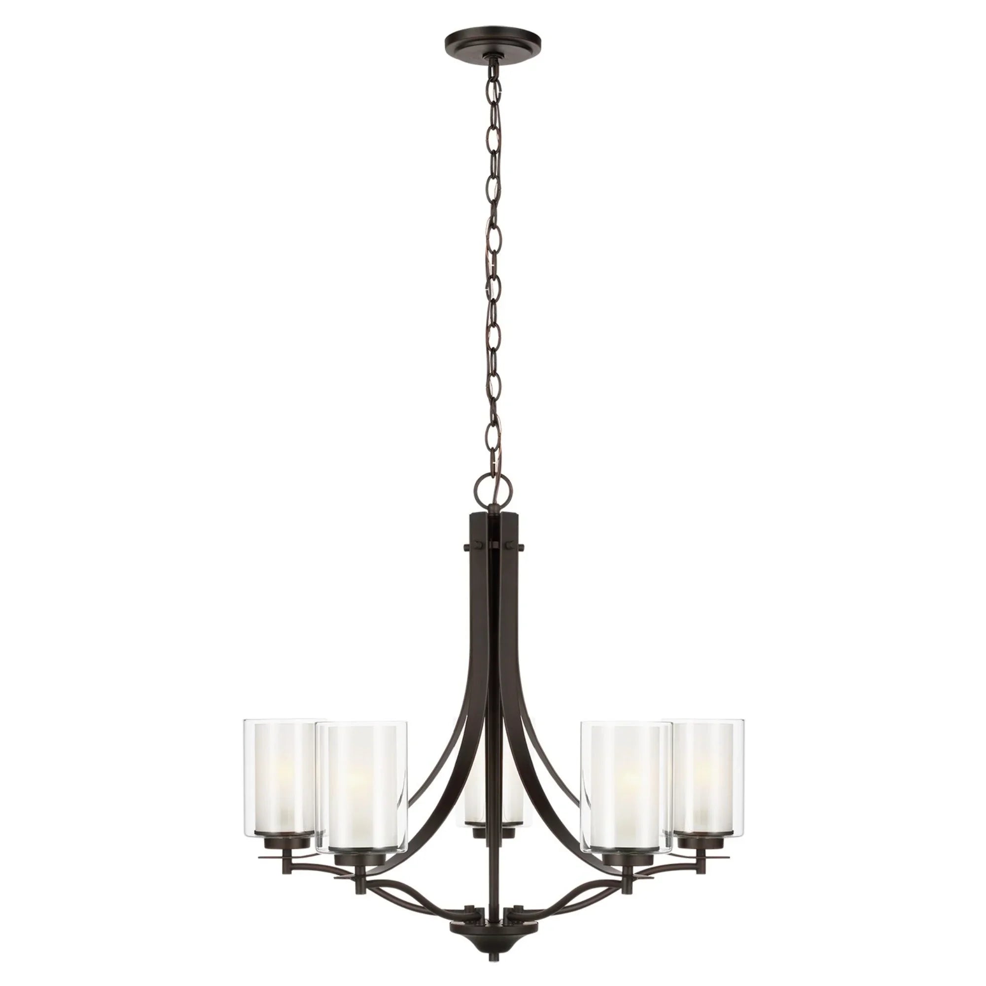 Elmwood Park 26" 5-Light LED Chandelier, Bronze Finish - Bees Lighting