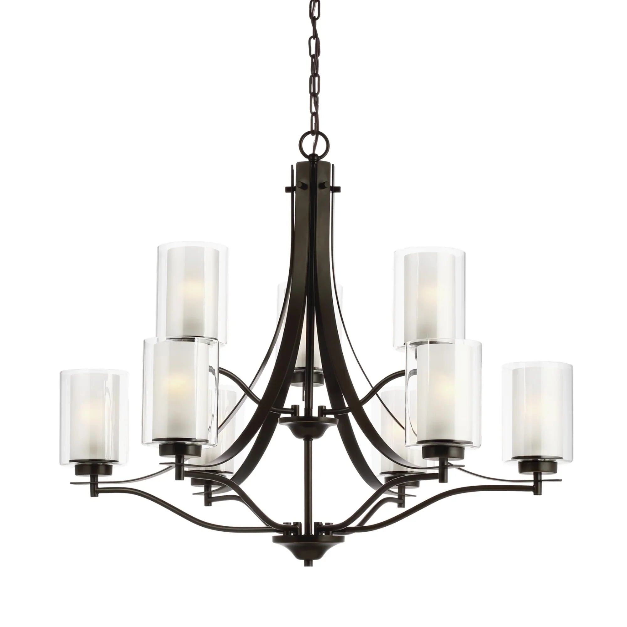 Elmwood Park 32" 9-Light Chandelier, Bronze Finish - Bees Lighting