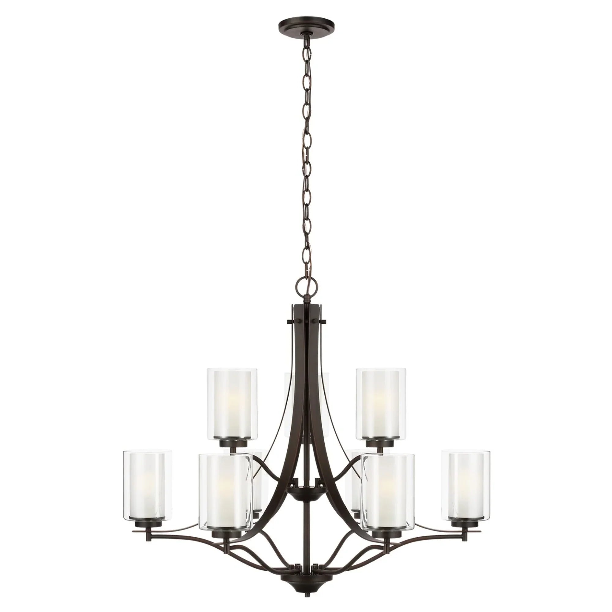 Elmwood Park 32" 9-Light Chandelier, Bronze Finish - Bees Lighting