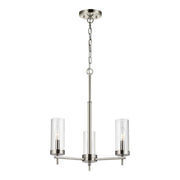 Zire 18" 3-Light LED Chandelier, Brushed Nickel Finish - Bees Lighting