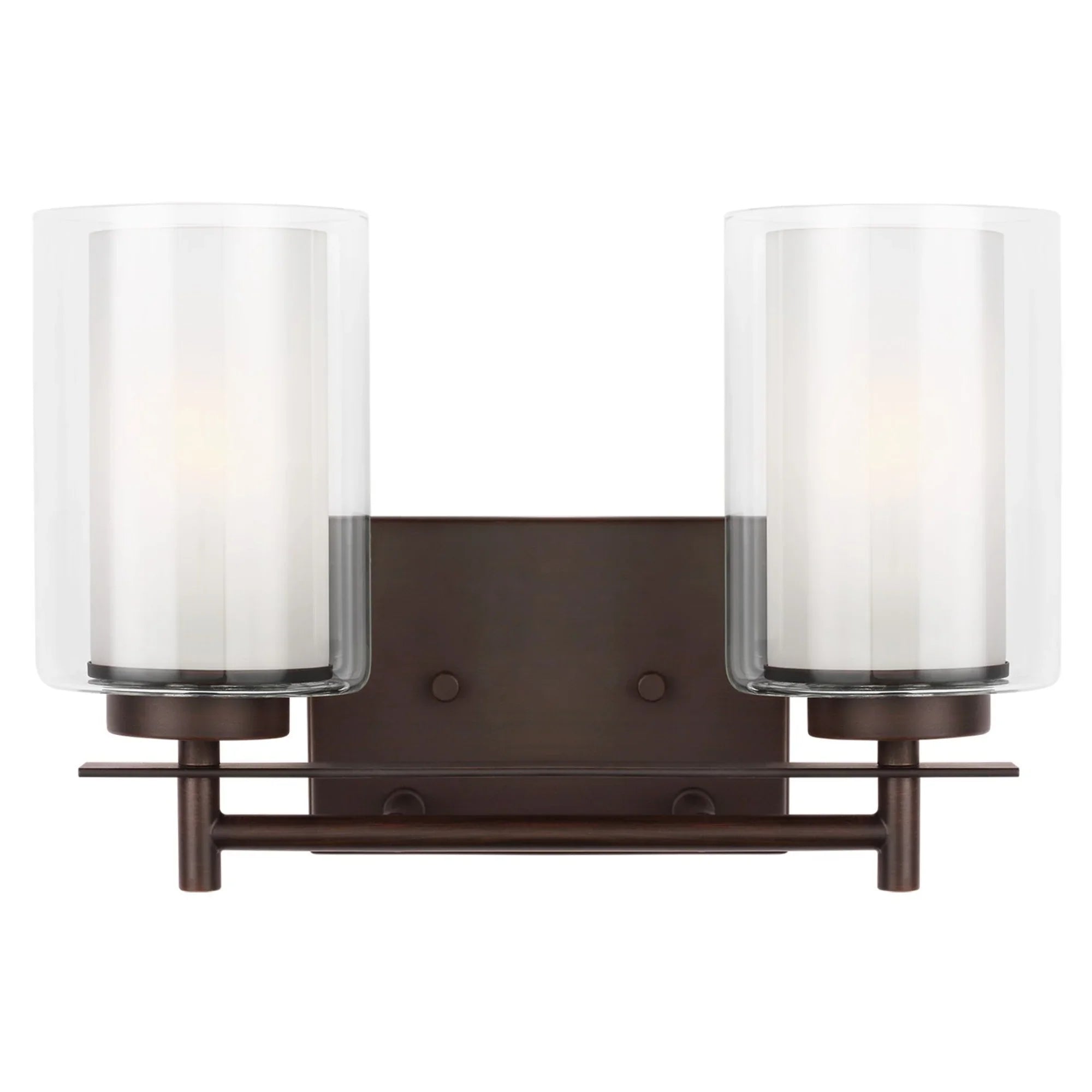 Elmwood Park 13" 2-Light Bathroom Vanity, Bronze Finish - Bees Lighting