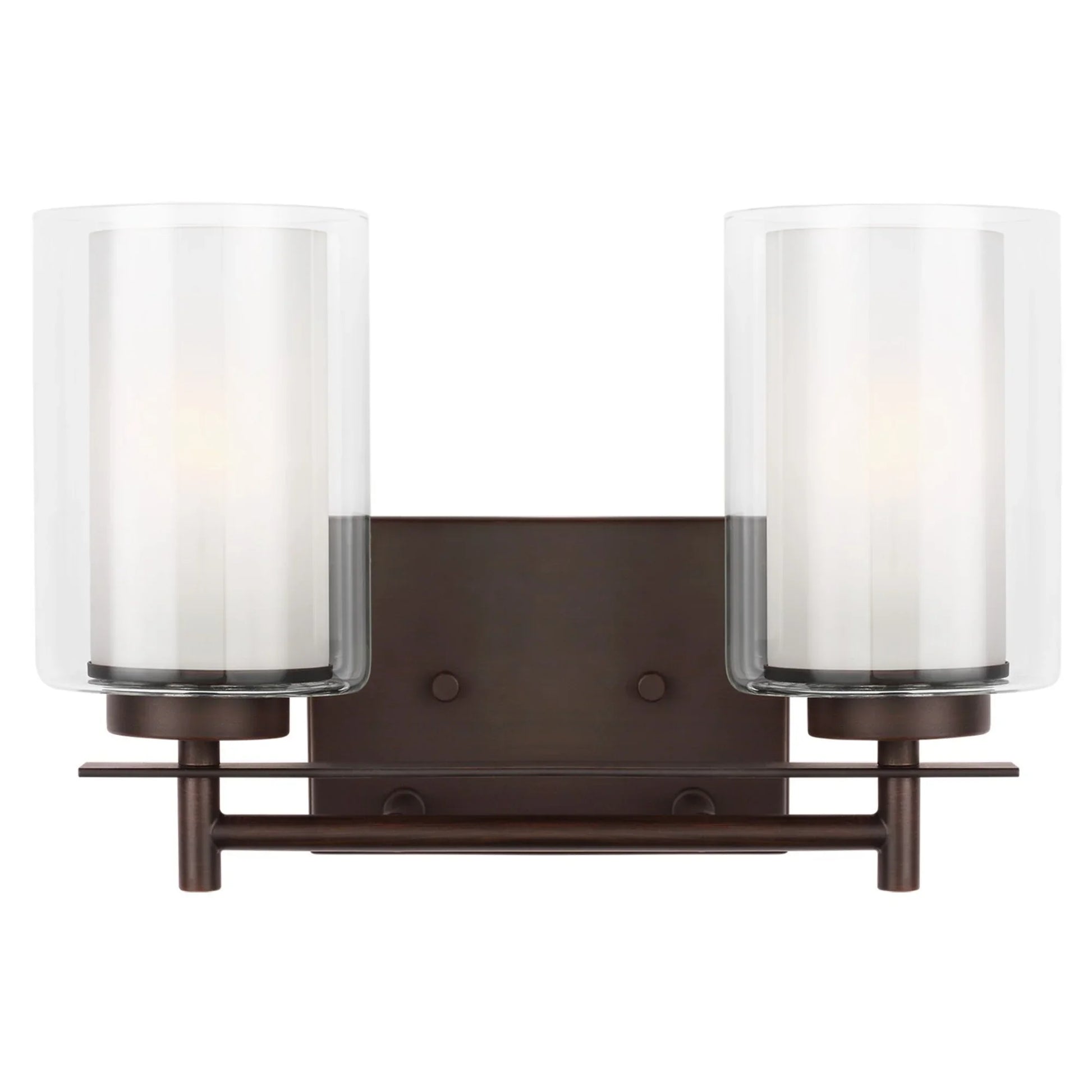 Elmwood Park 13" 2-Light LED Bathroom Vanity, Bronze Finish - Bees Lighting