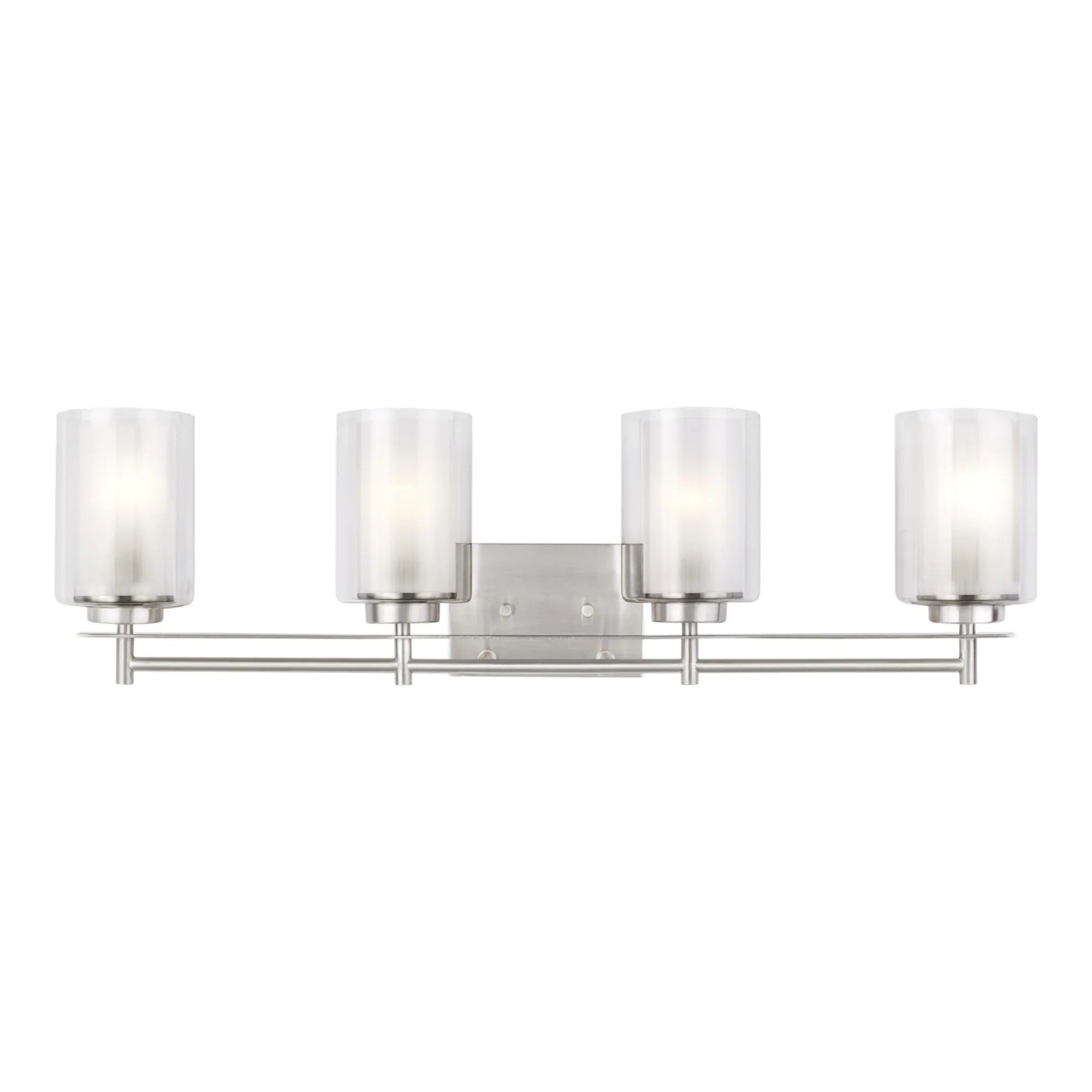 Elmwood Park 31" 4-Light LED Bathroom Vanity, Brushed Nickel Finish - Bees Lighting
